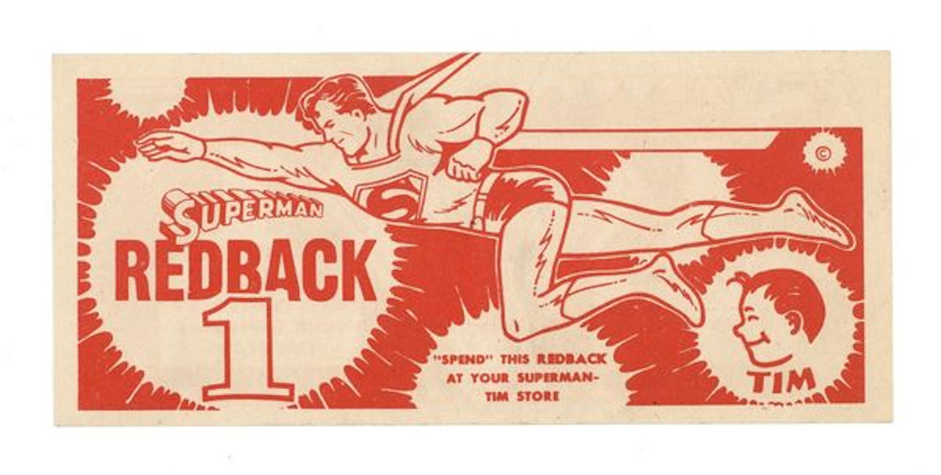 Superman Tim Redback Currency (circa 1945) SUP$1.00 FN 6.0