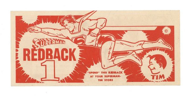 Superman Tim Redback Currency (circa 1945) SUP$1.00 FN 6.0