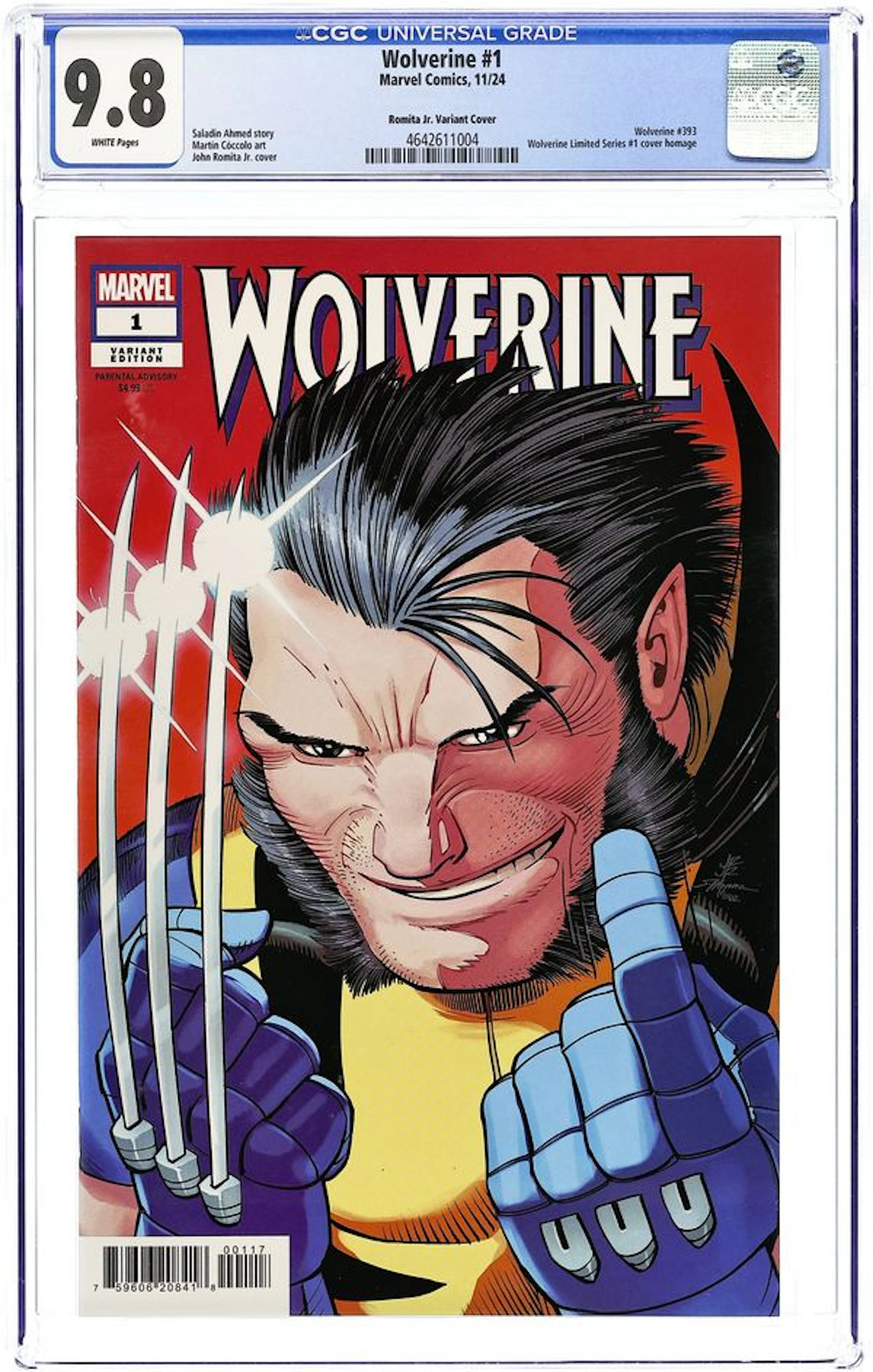 Wolverine (2024 Marvel) 1J CGC 9.8