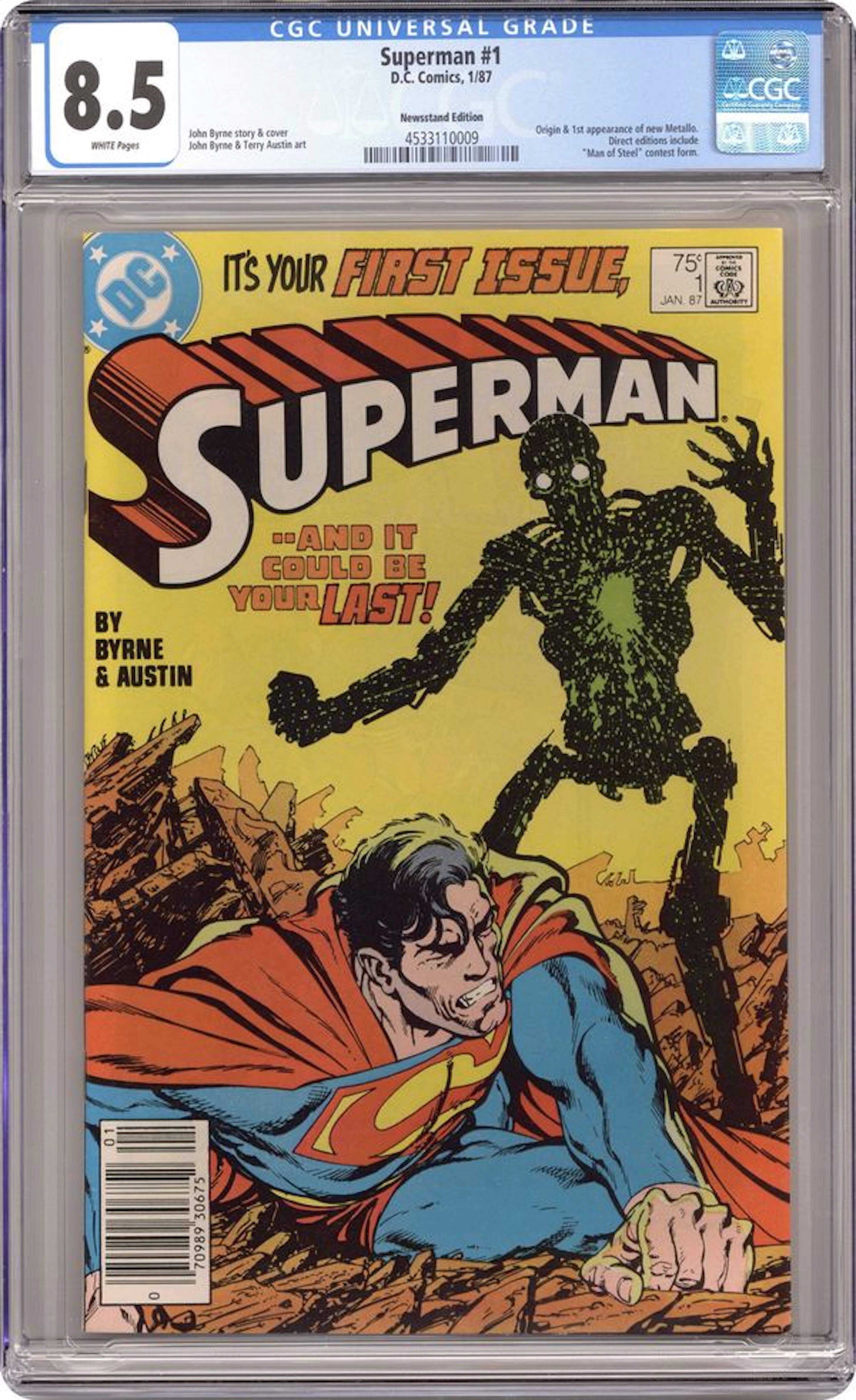 Superman (1987 2nd Series) 1N CGC 8.5