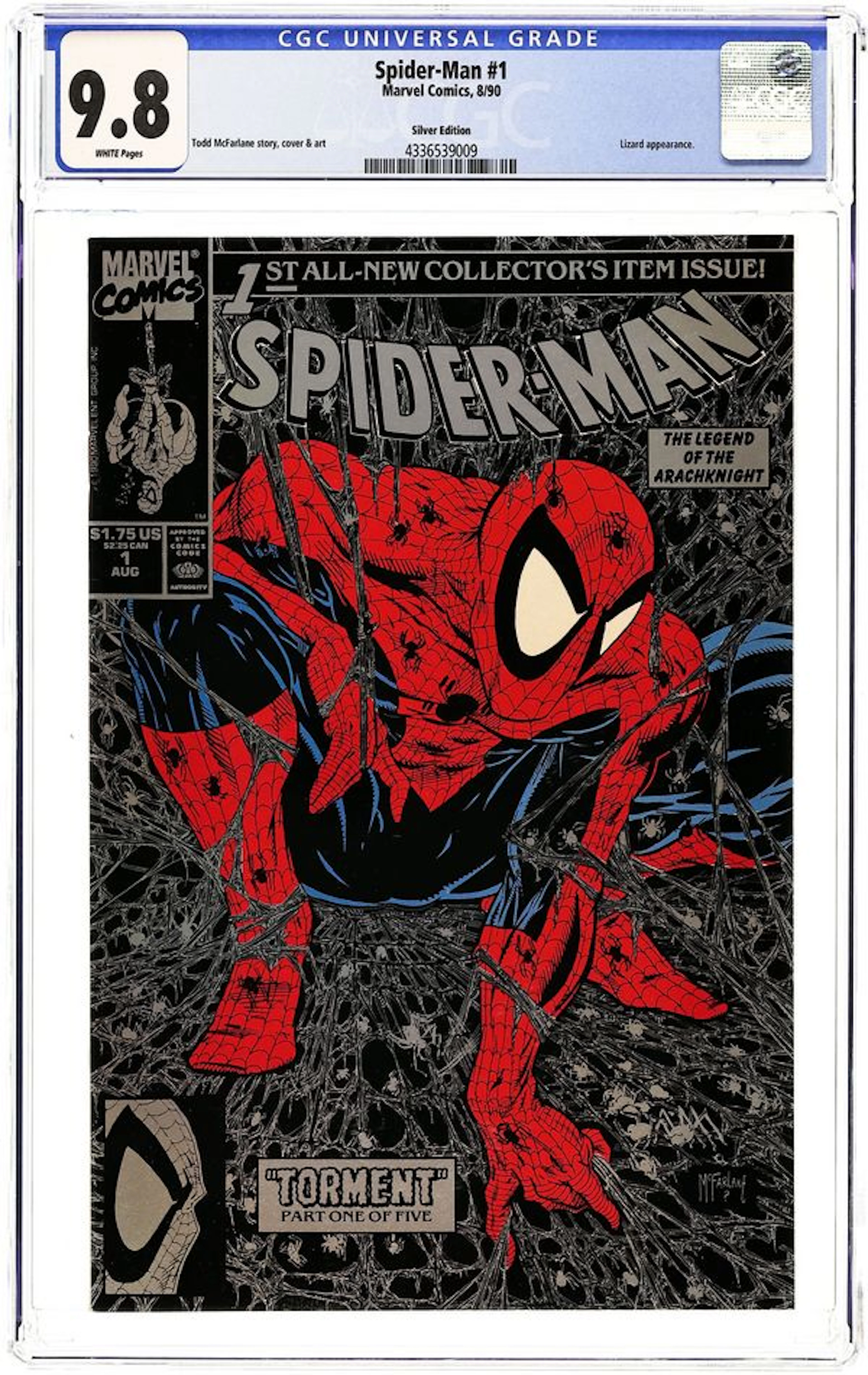 Spider-Man (1990 Marvel) 1SILVER CGC 9.8