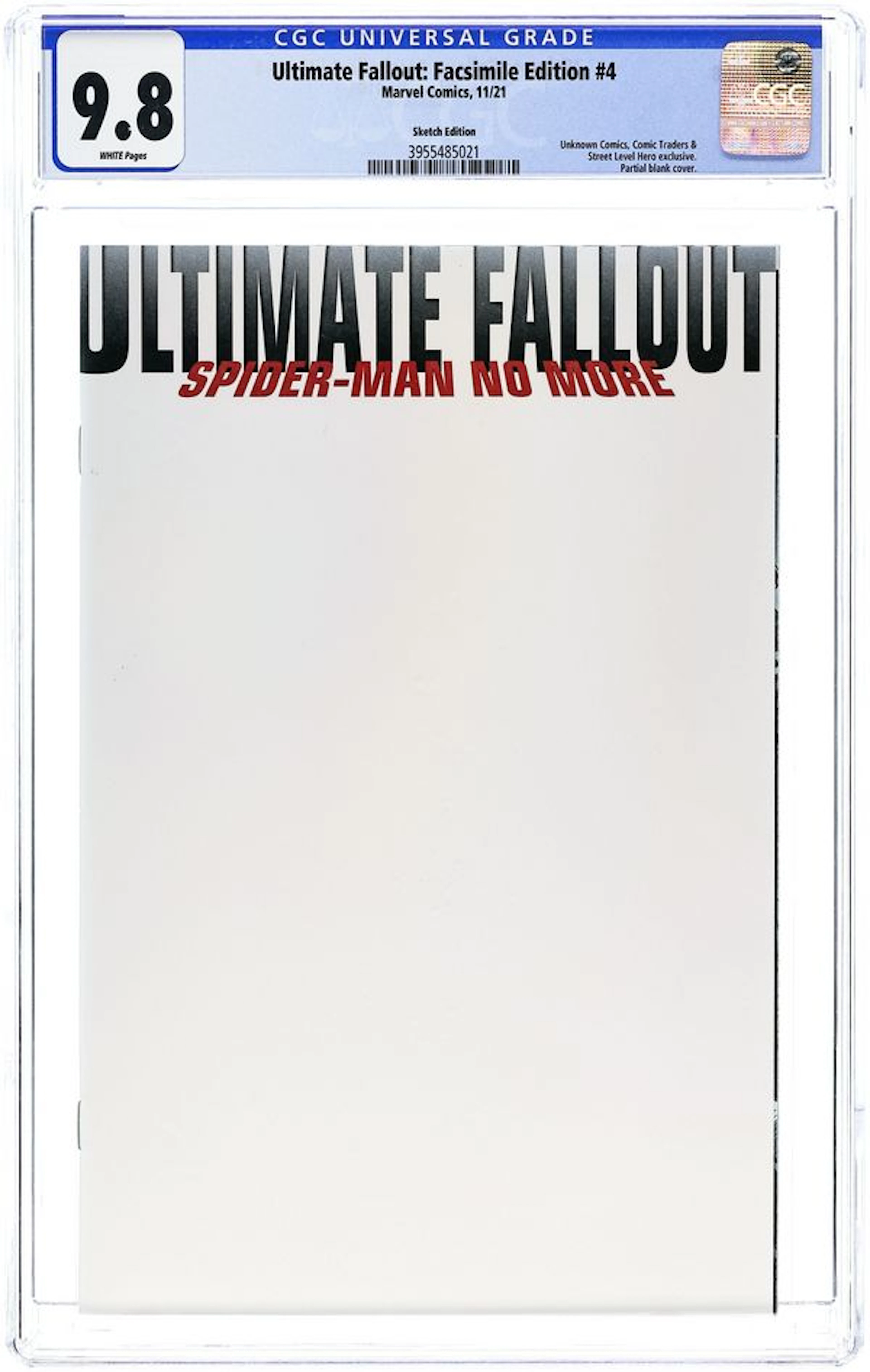 Ultimate Fallout (2011 Marvel) Facsimile Edition 4ILLUMINATI CGC 9.8