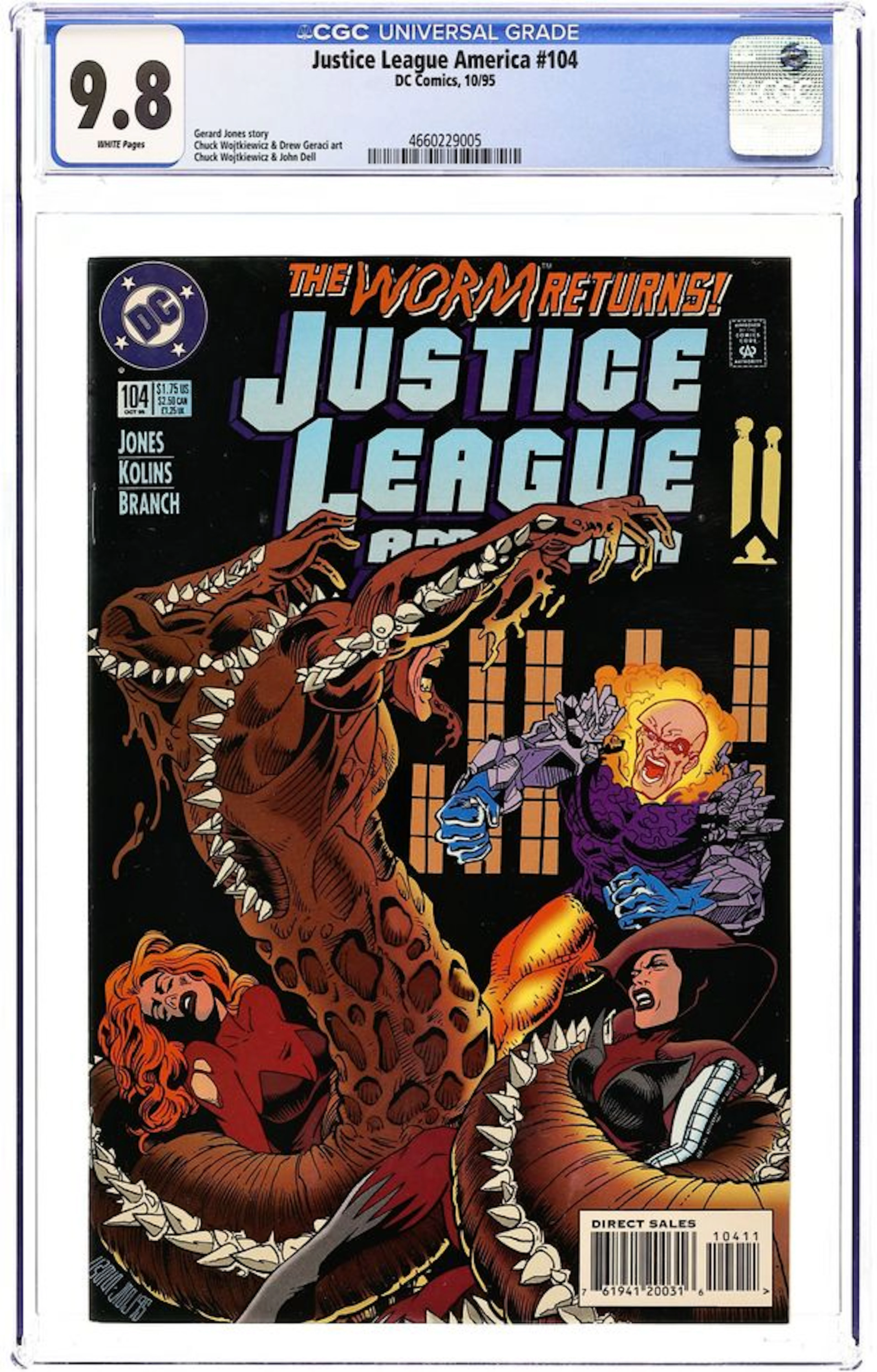 Justice League America (1987) 104 CGC 9.8