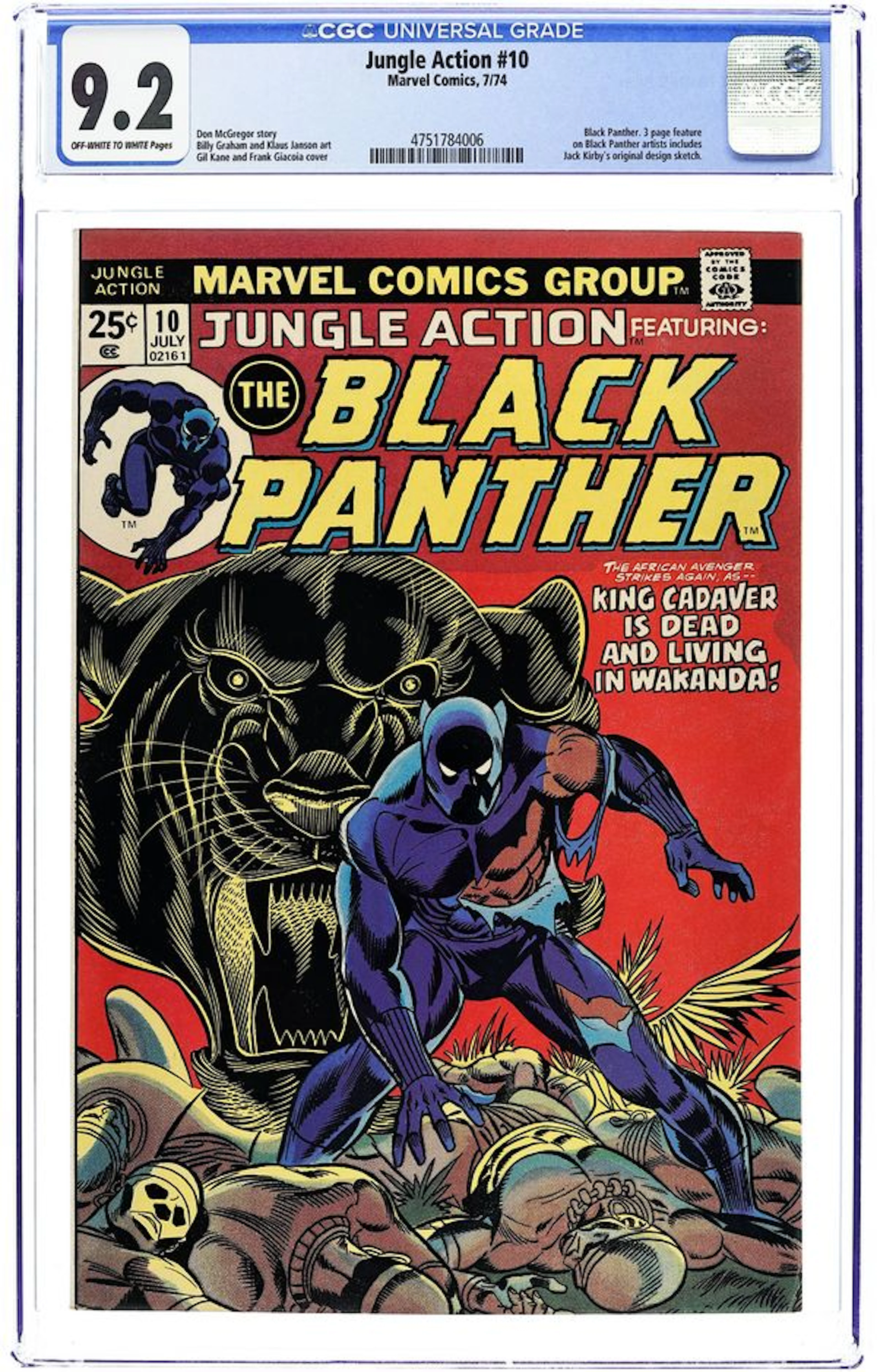 Jungle Action (1972 Marvel) 10 CGC 9.2