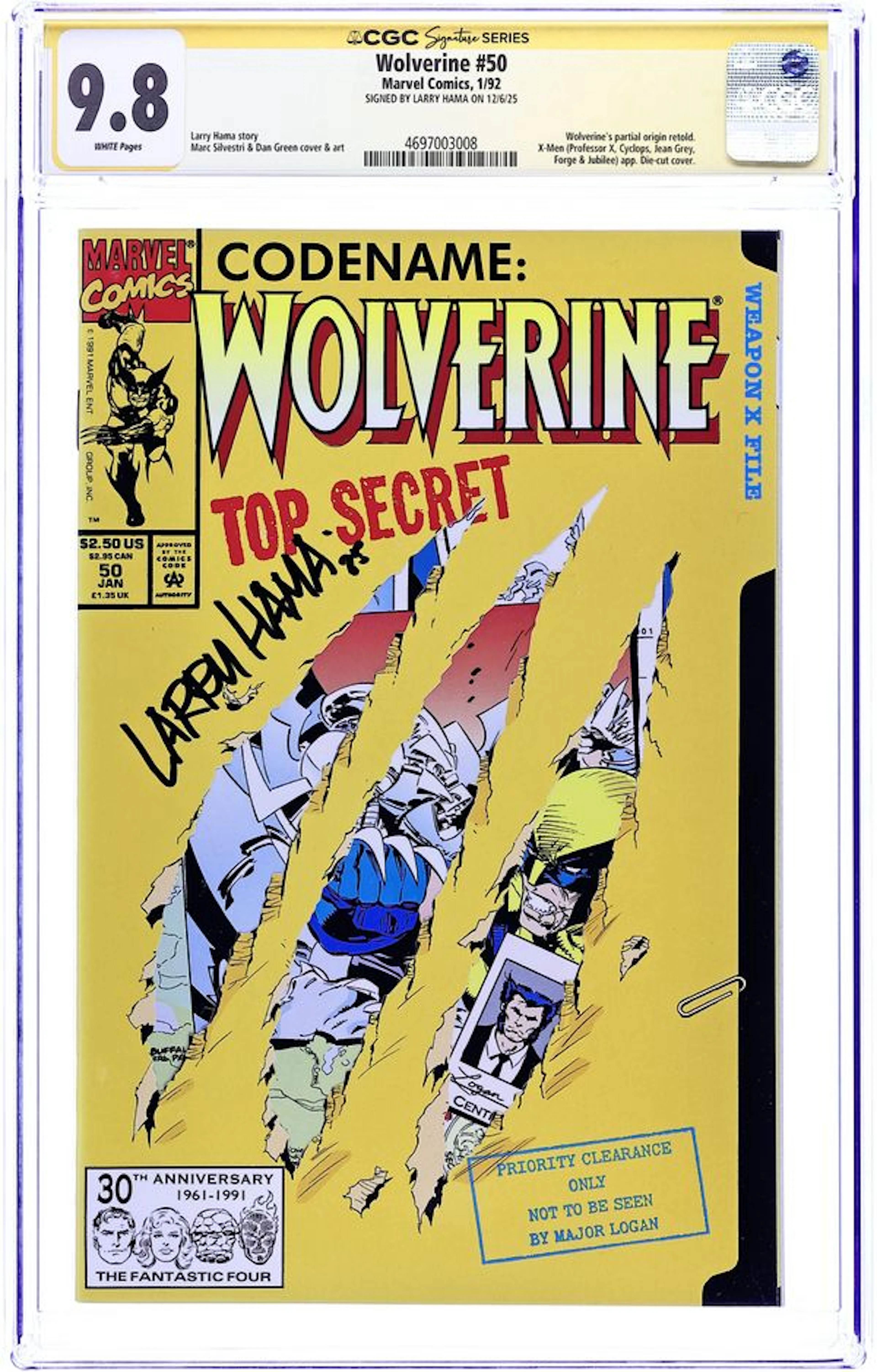 Wolverine (1988 1st Series) 50D CGC 9.8 SS Hama