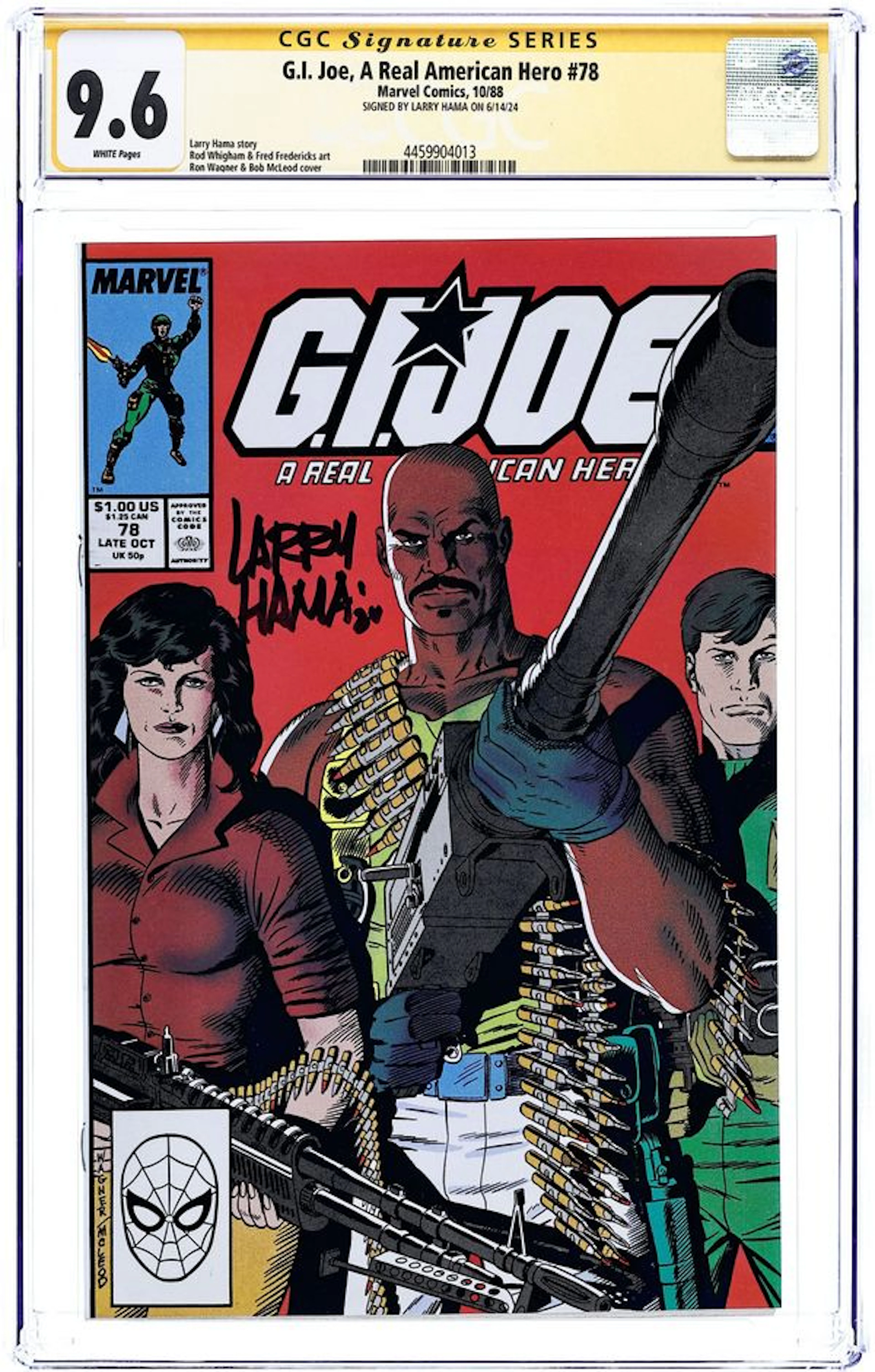 GI Joe A Real American Hero (1982 Marvel) 78D CGC 9.6 SS Hama