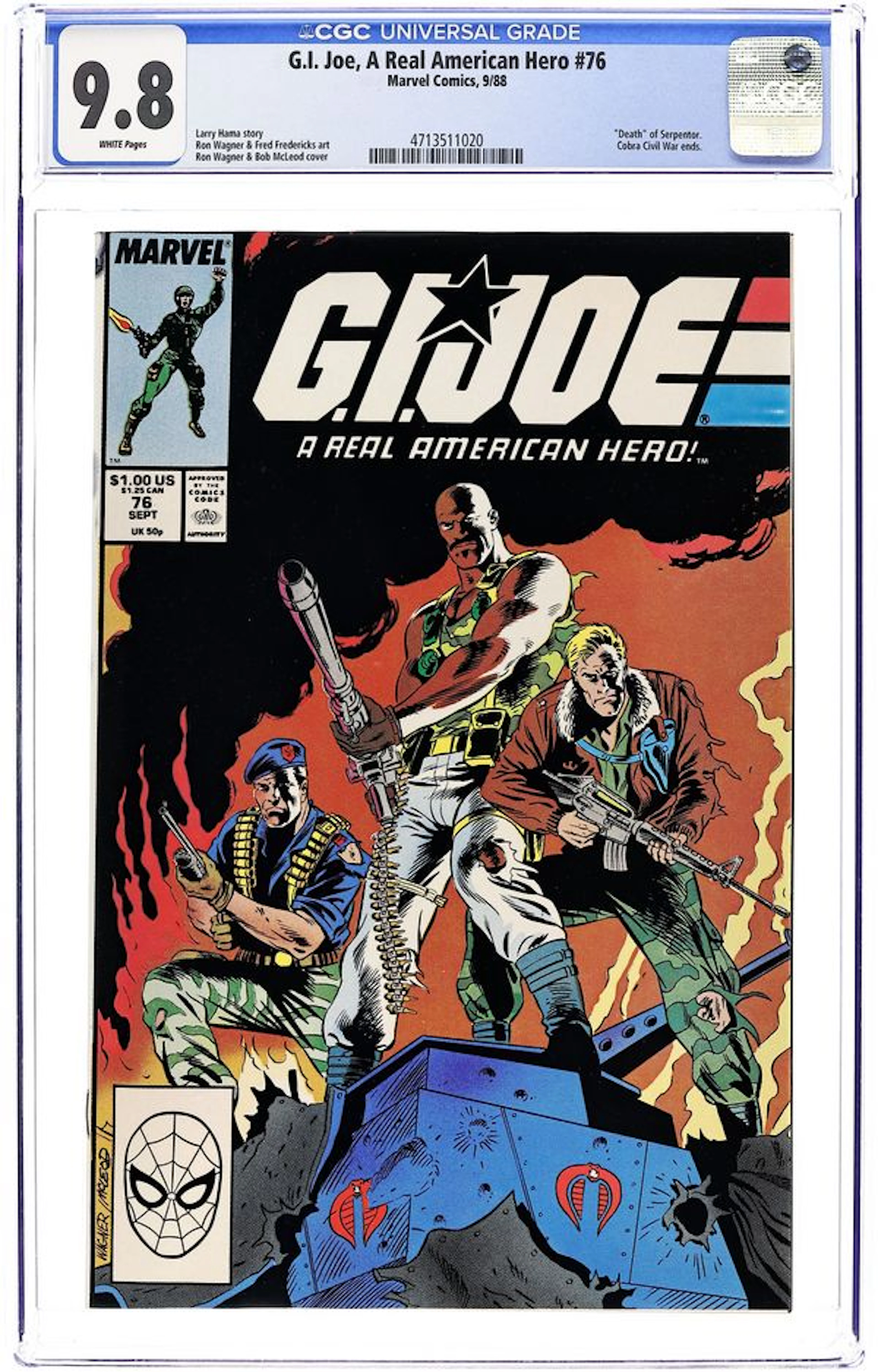 GI Joe A Real American Hero (1982 Marvel) 76D CGC 9.8