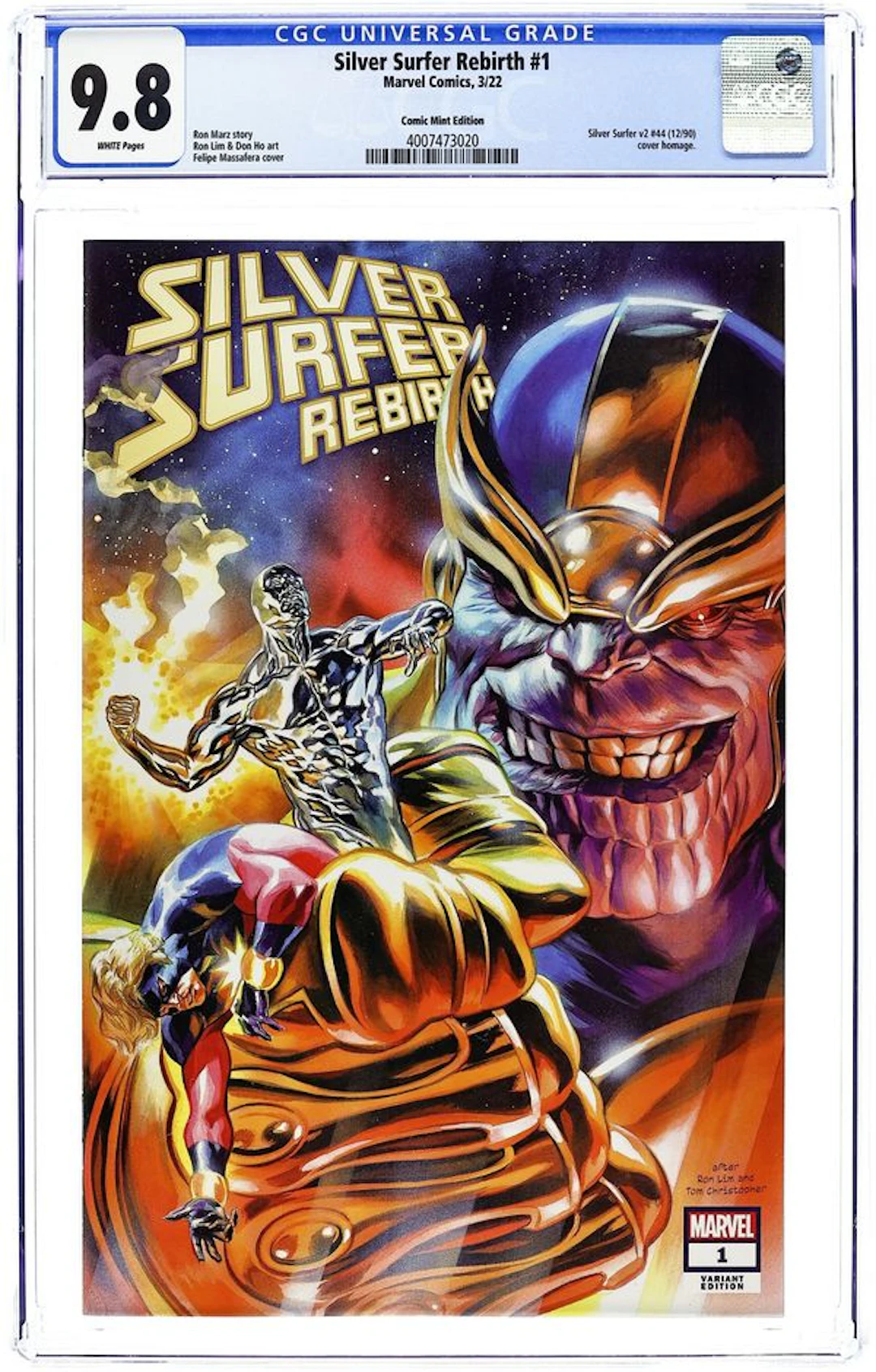 Silver Surfer Rebirth (2022 Marvel) 1COMICMINT.A CGC 9.8