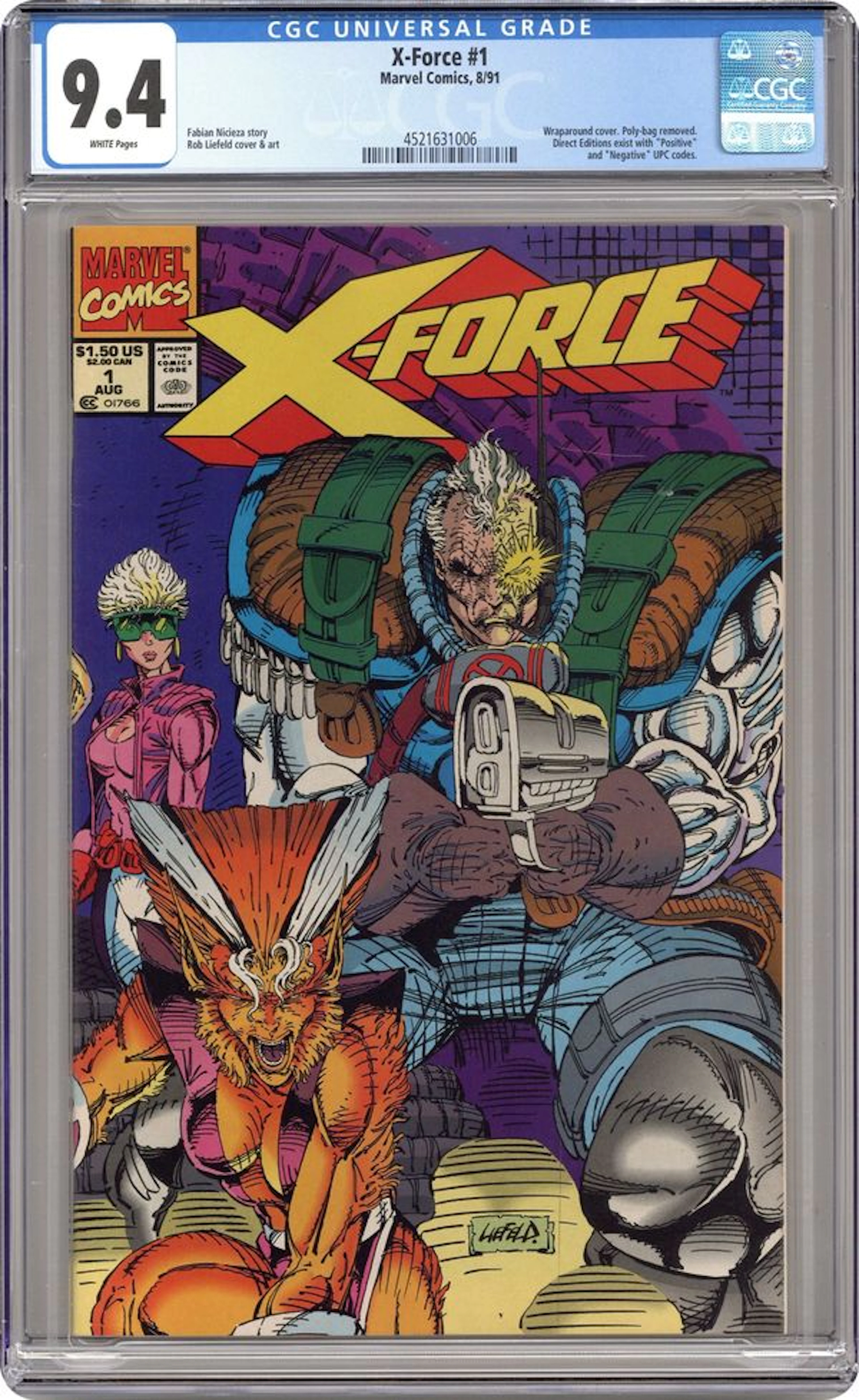 X-Force (1991 1st Series) 1U.D CGC 9.4