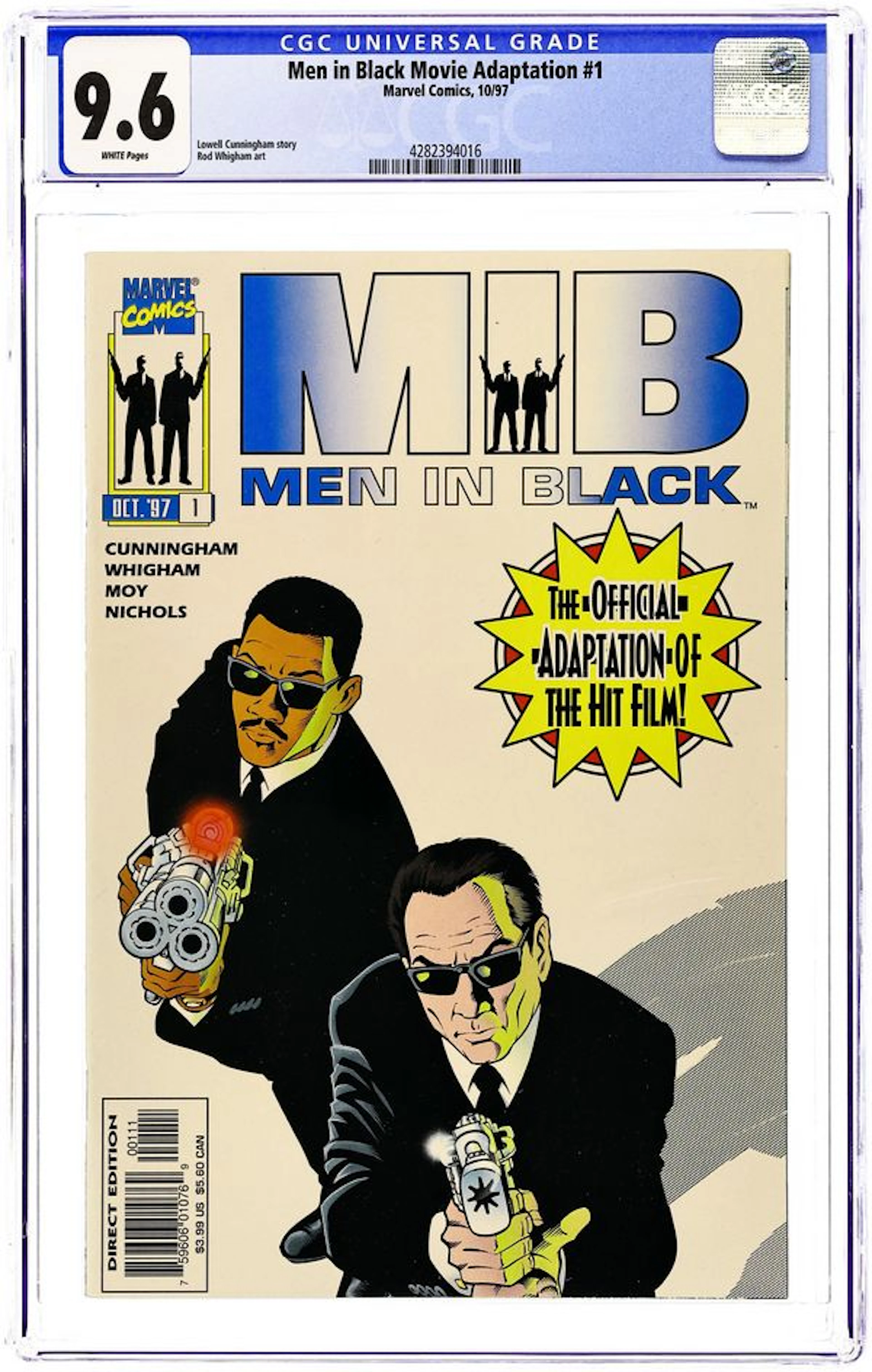 Men in Black The Movie (1997 Marvel) 1 CGC 9.6