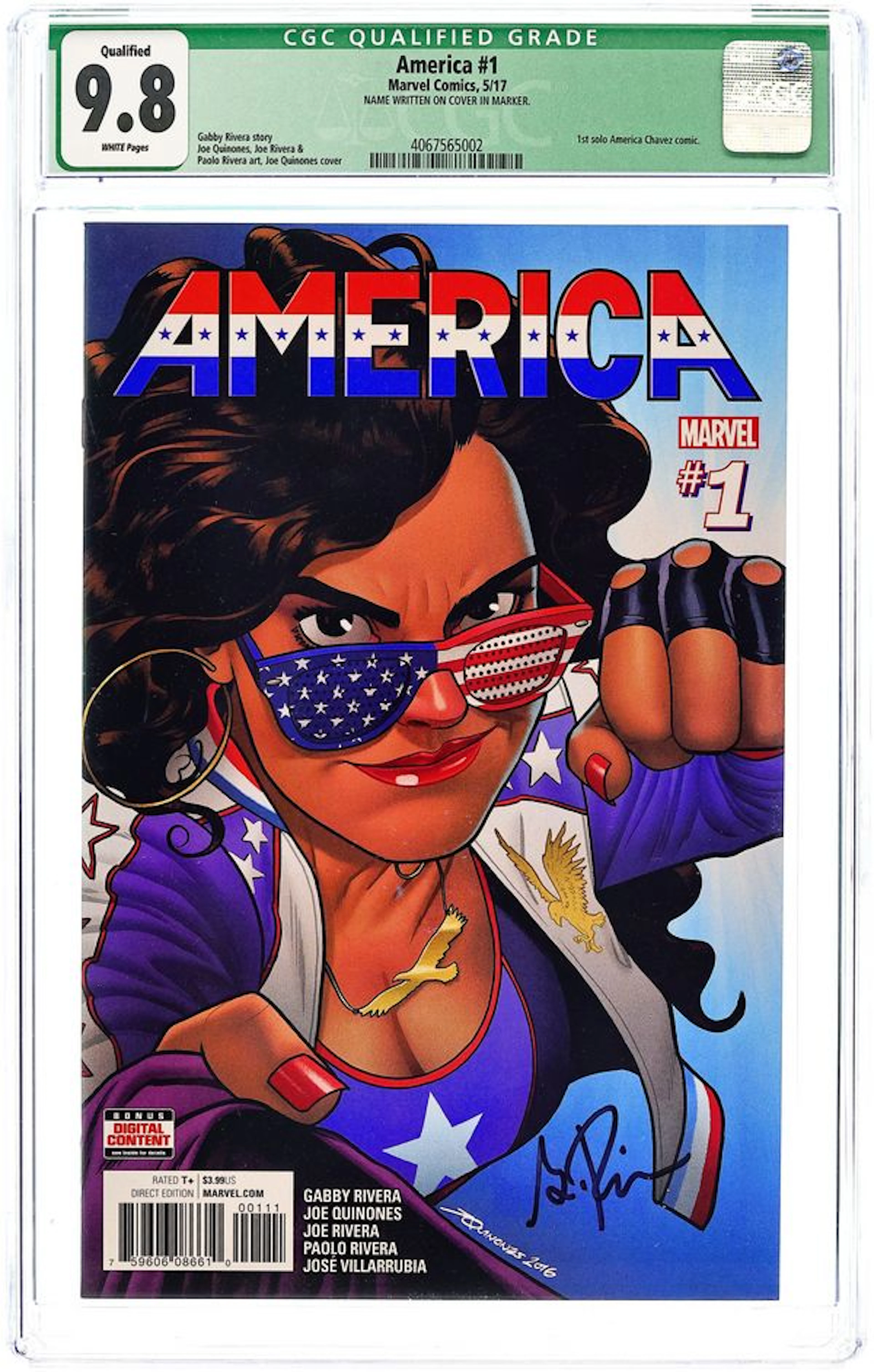 America (2017 Marvel) 1A CGC 9.8 Qualified