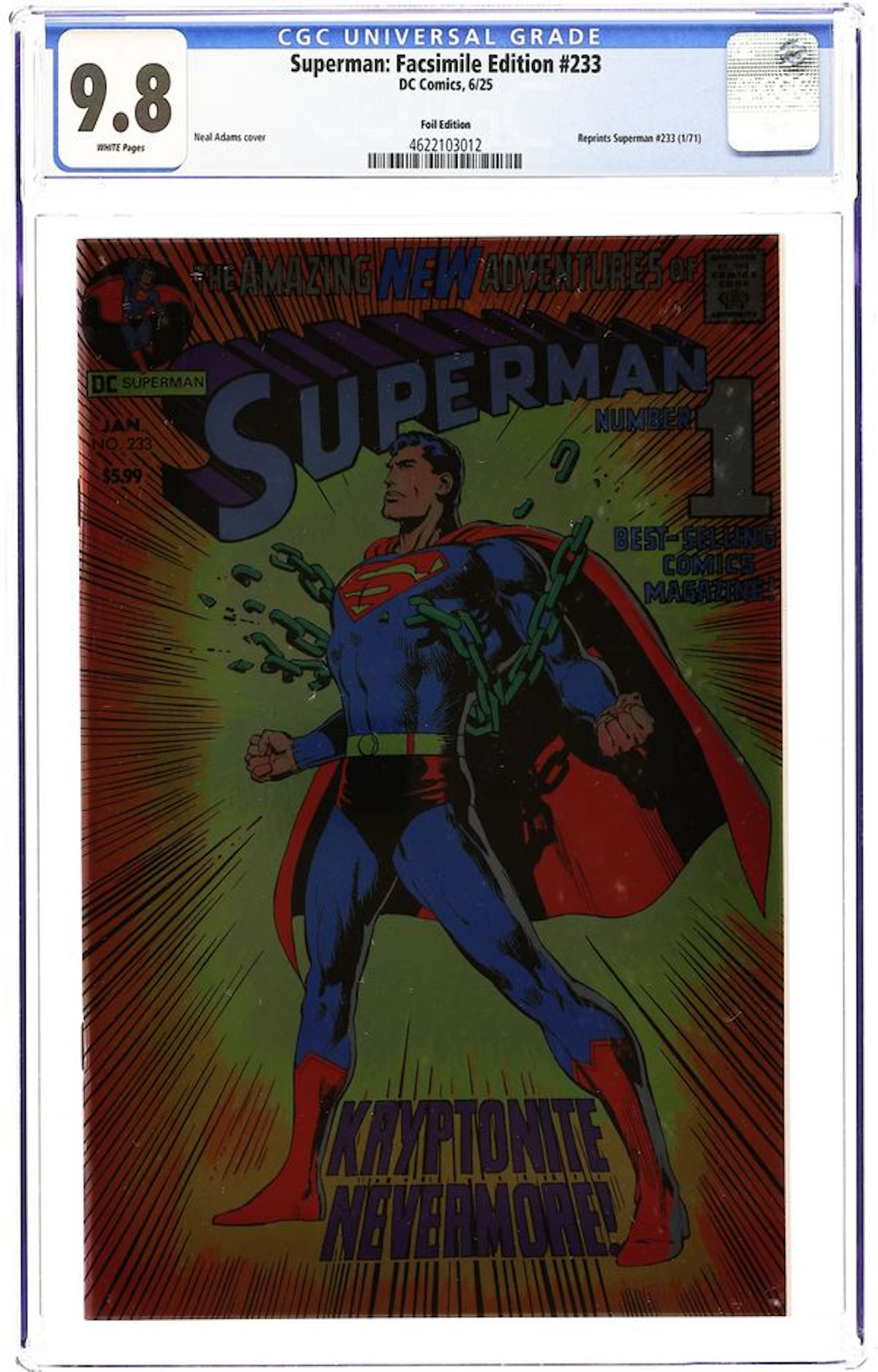 Superman (1939 1st Series) Facsimile Edition 233C CGC 9.8
