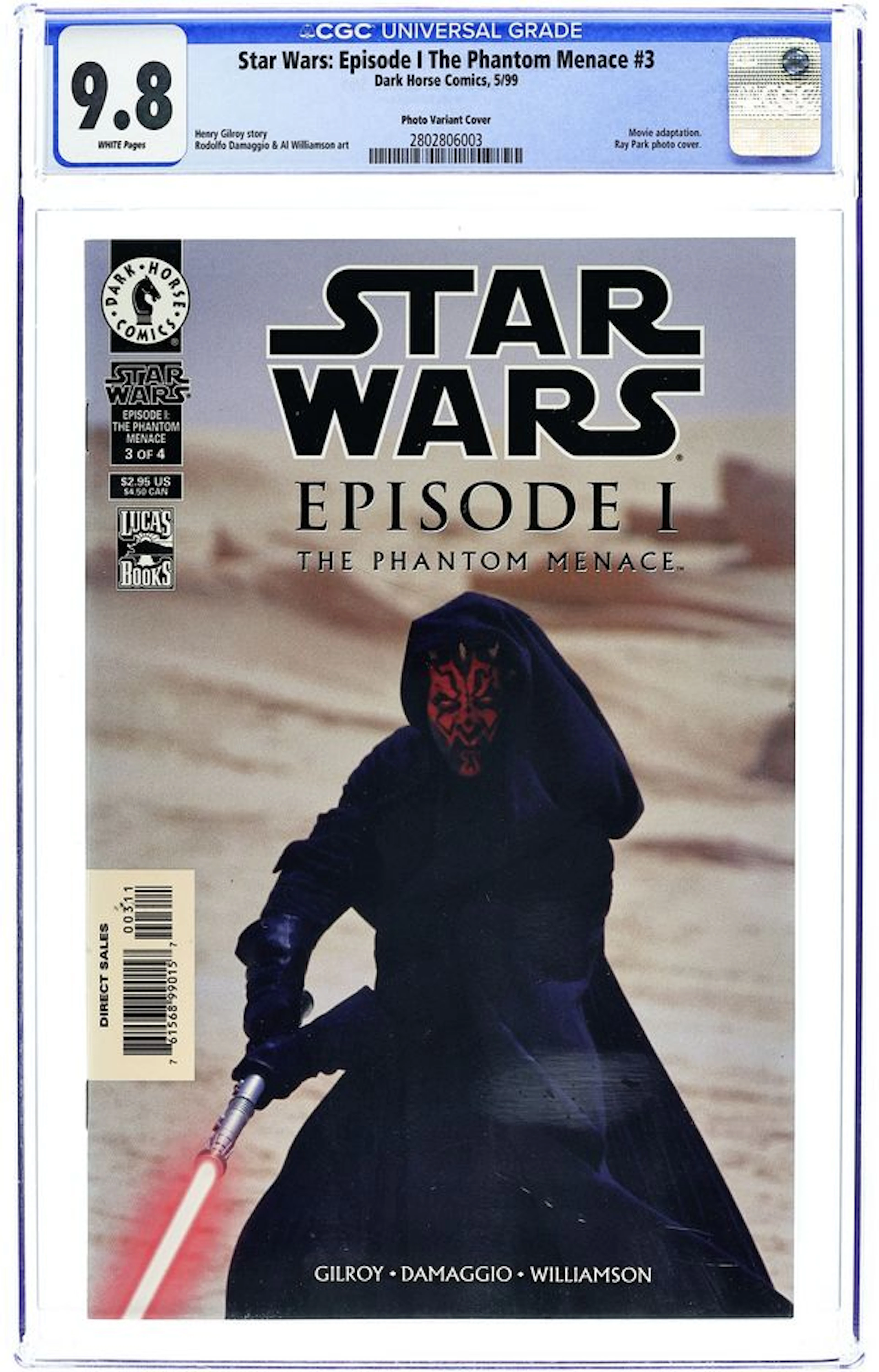 Star Wars Episode 1 Phantom Menace (1999) 3B CGC 9.8