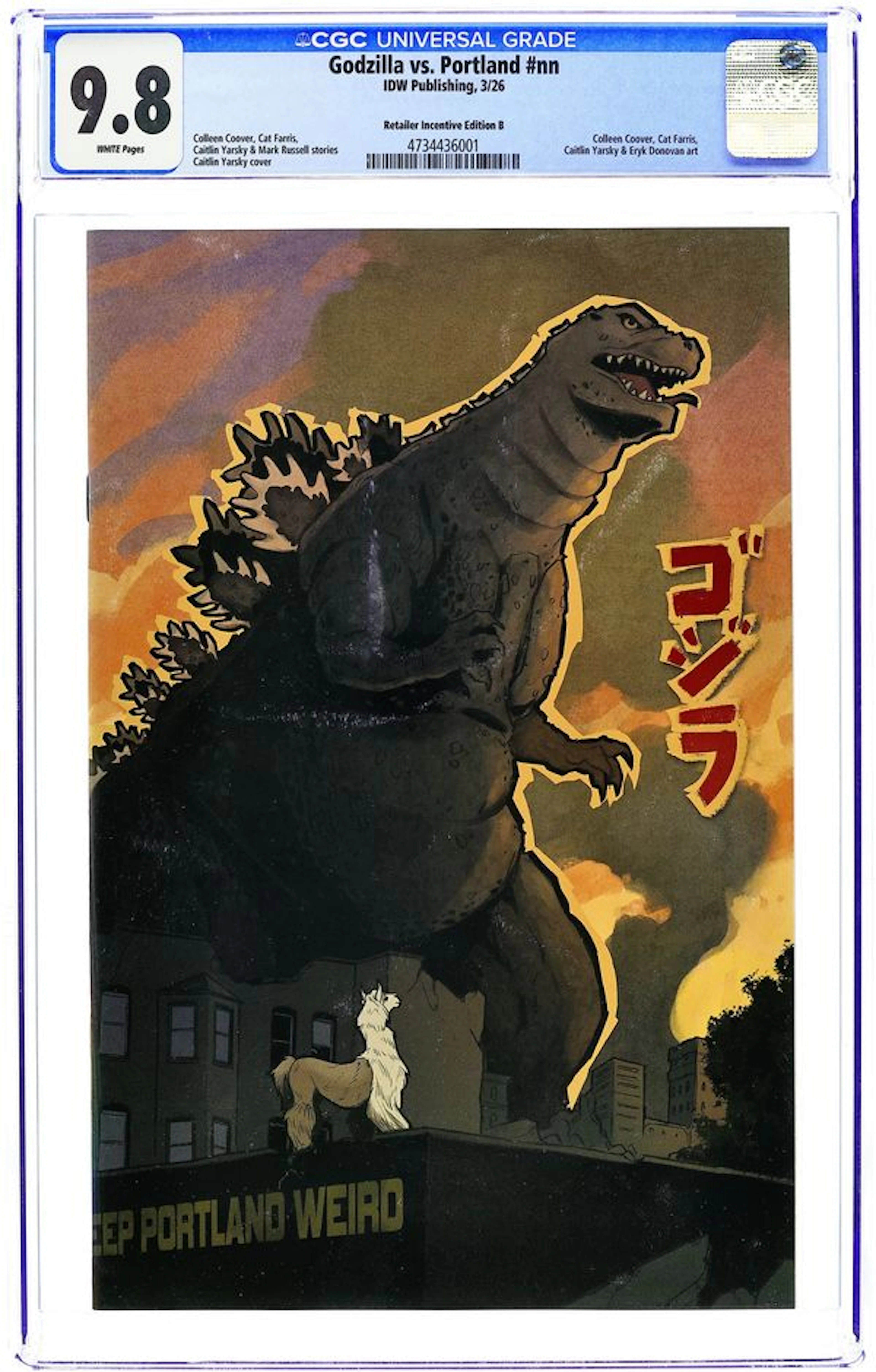 Godzilla vs. America Portland (2026 IDW) 1RIB CGC 9.8