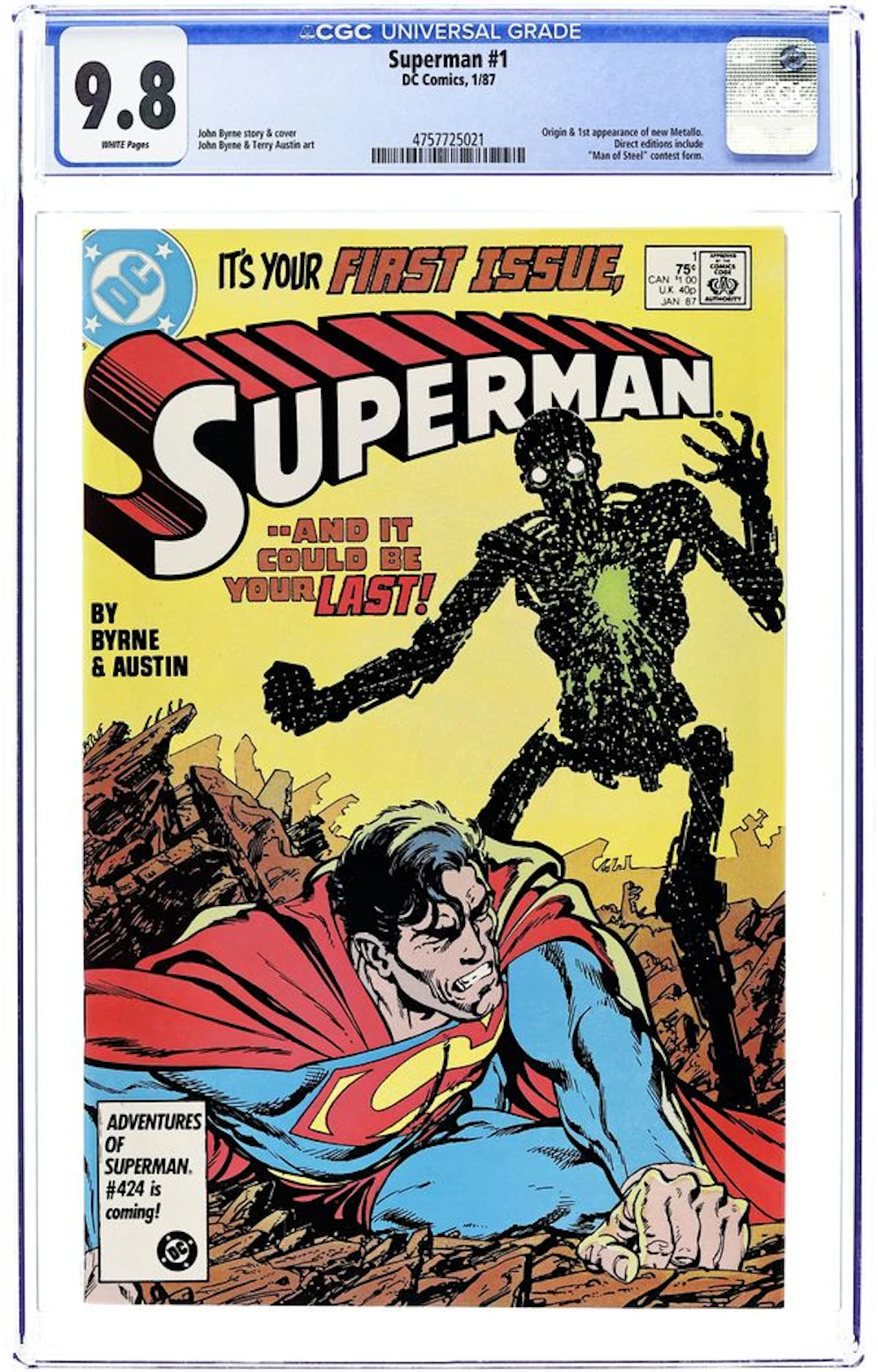 Superman (1987 2nd Series) 1D CGC 9.8
