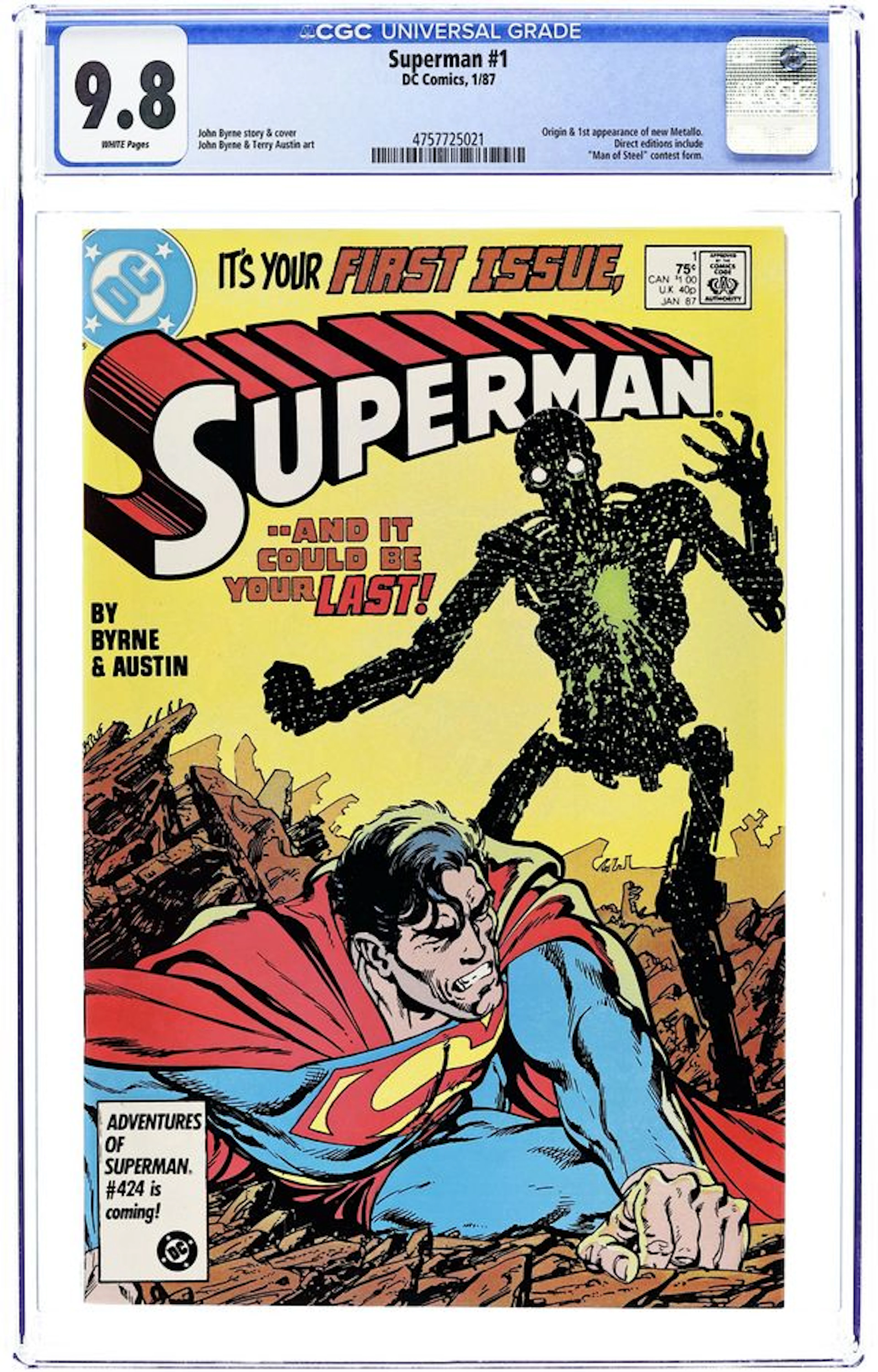 Superman (1987 2nd Series) 1D CGC 9.8