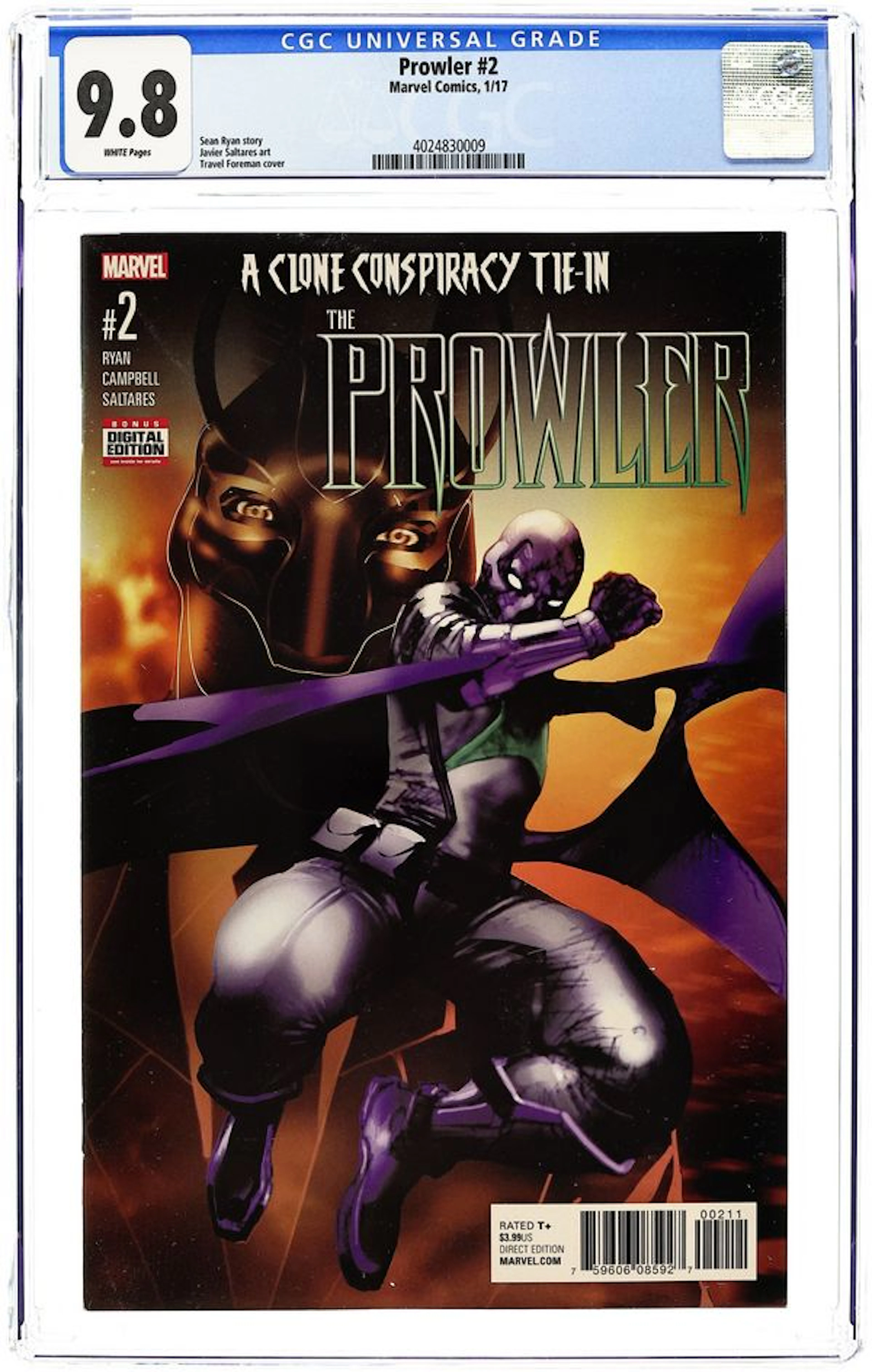 Prowler (2016 Marvel Now) 2A CGC 9.8