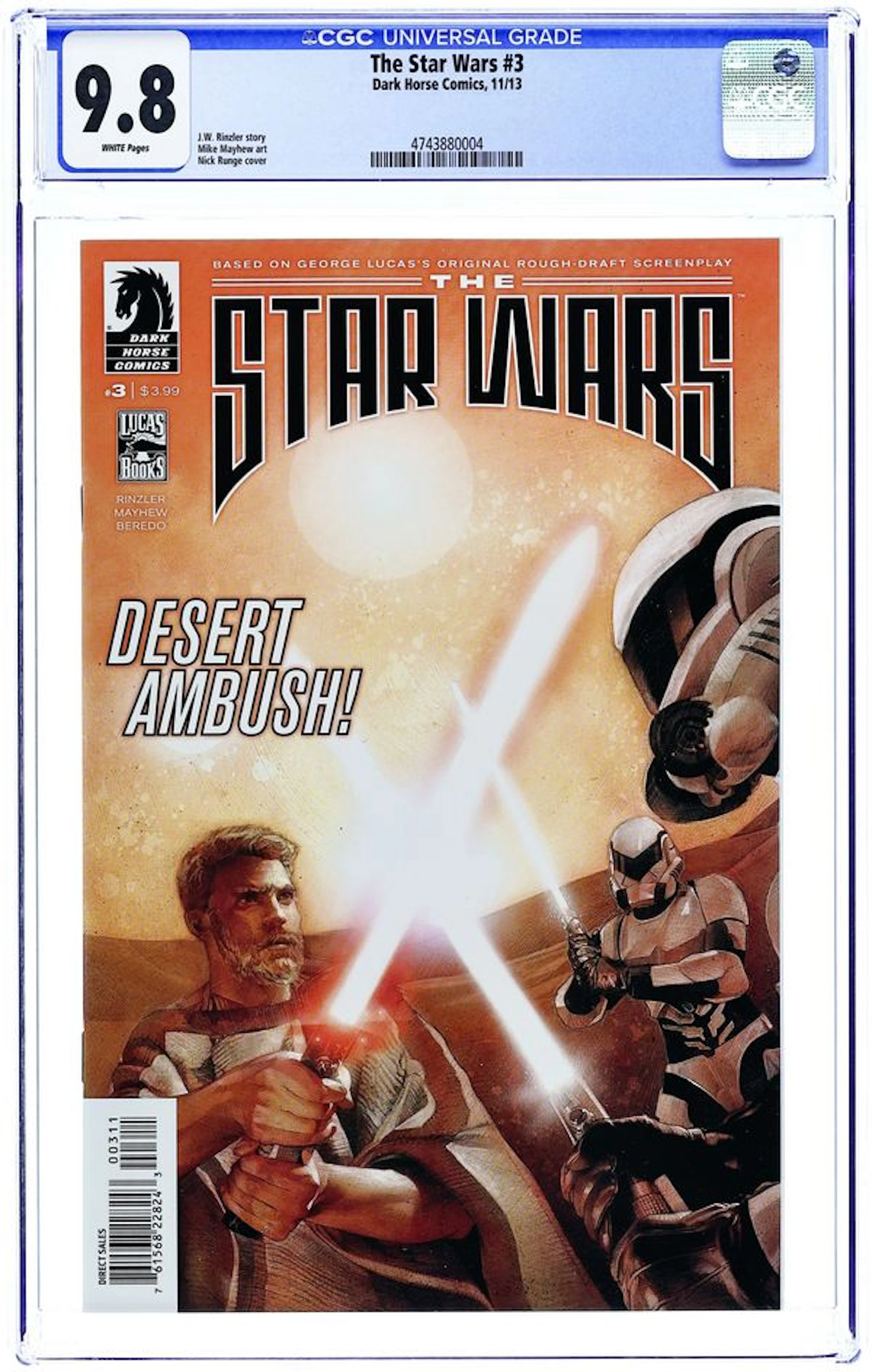 Star Wars (2013 Dark Horse) Lucas Draft 3 CGC 9.8