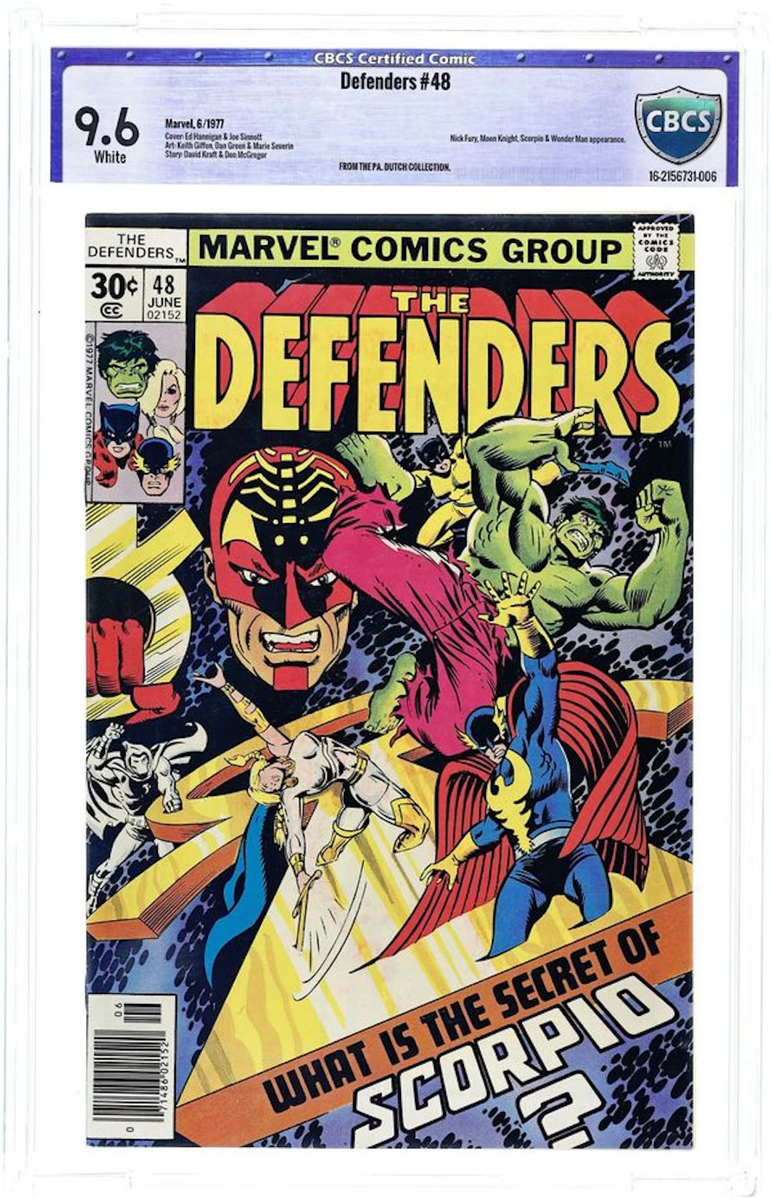 Defenders (1972 1st Series) 48 CBCS 9.6 Pennsylvania Dutch
