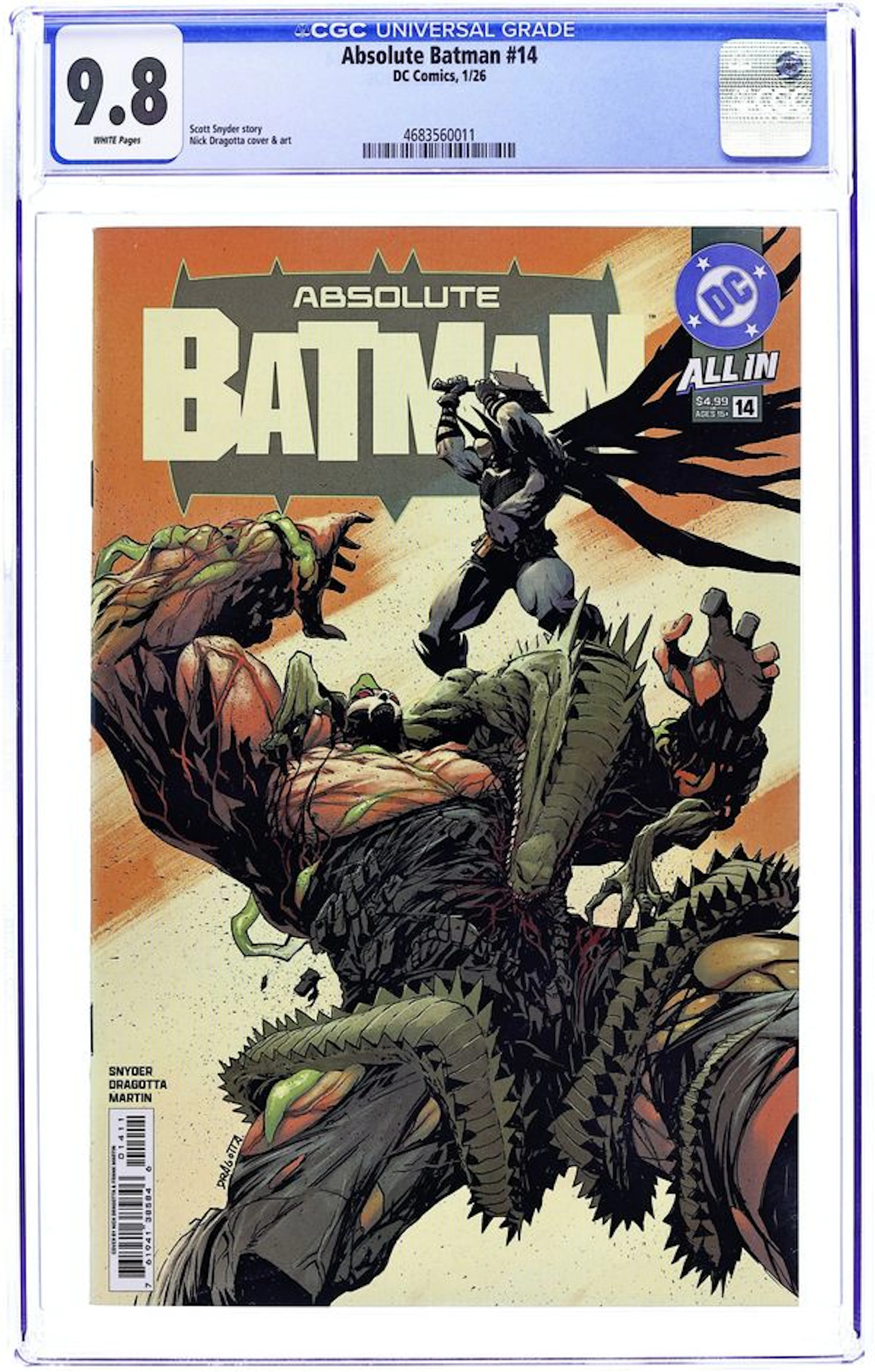 Absolute Batman (2024 DC) 14A CGC 9.8