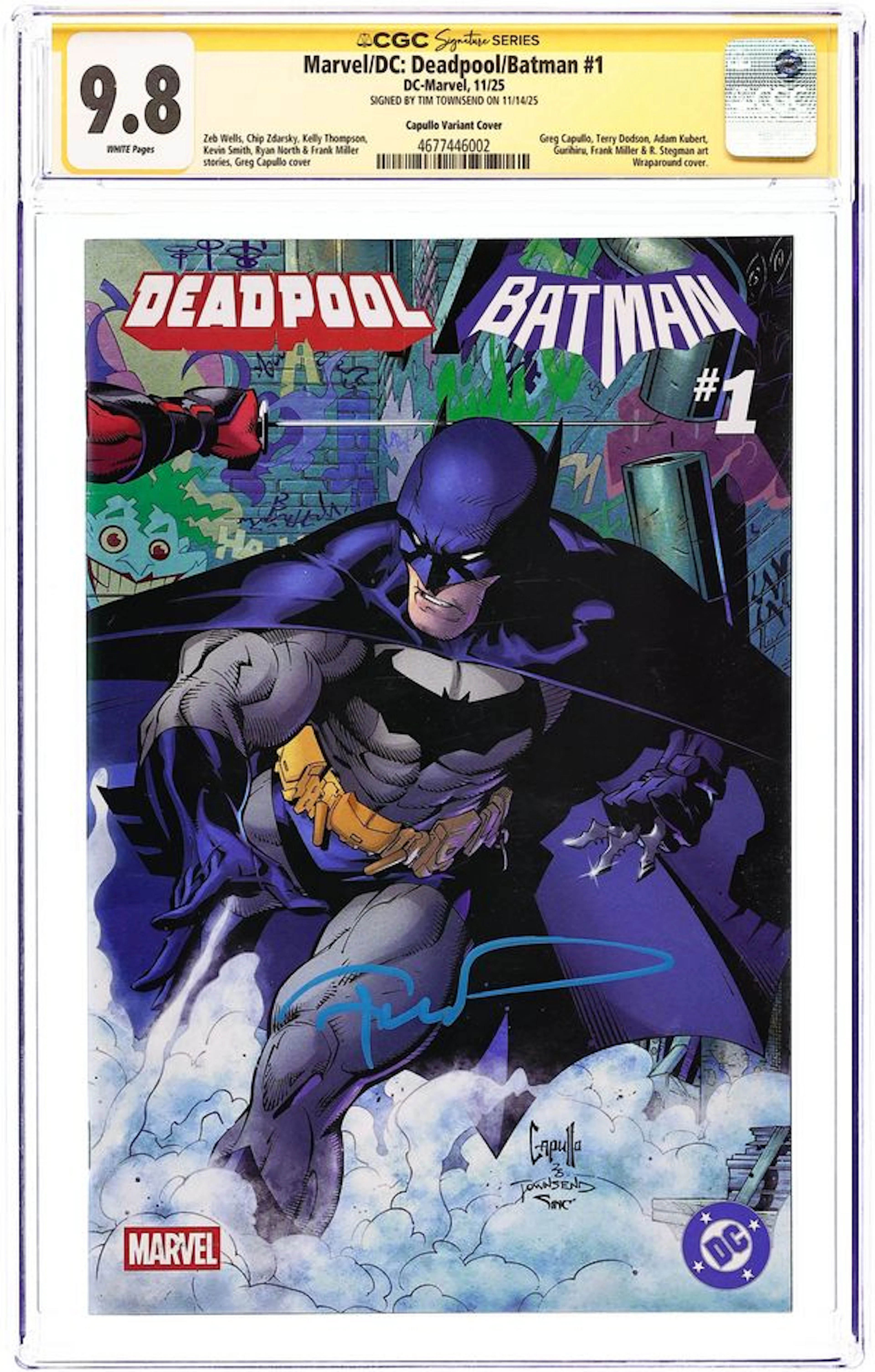 Deadpool Batman (2025 Marvel/DC) 1C CGC 9.8 SS Townsend.