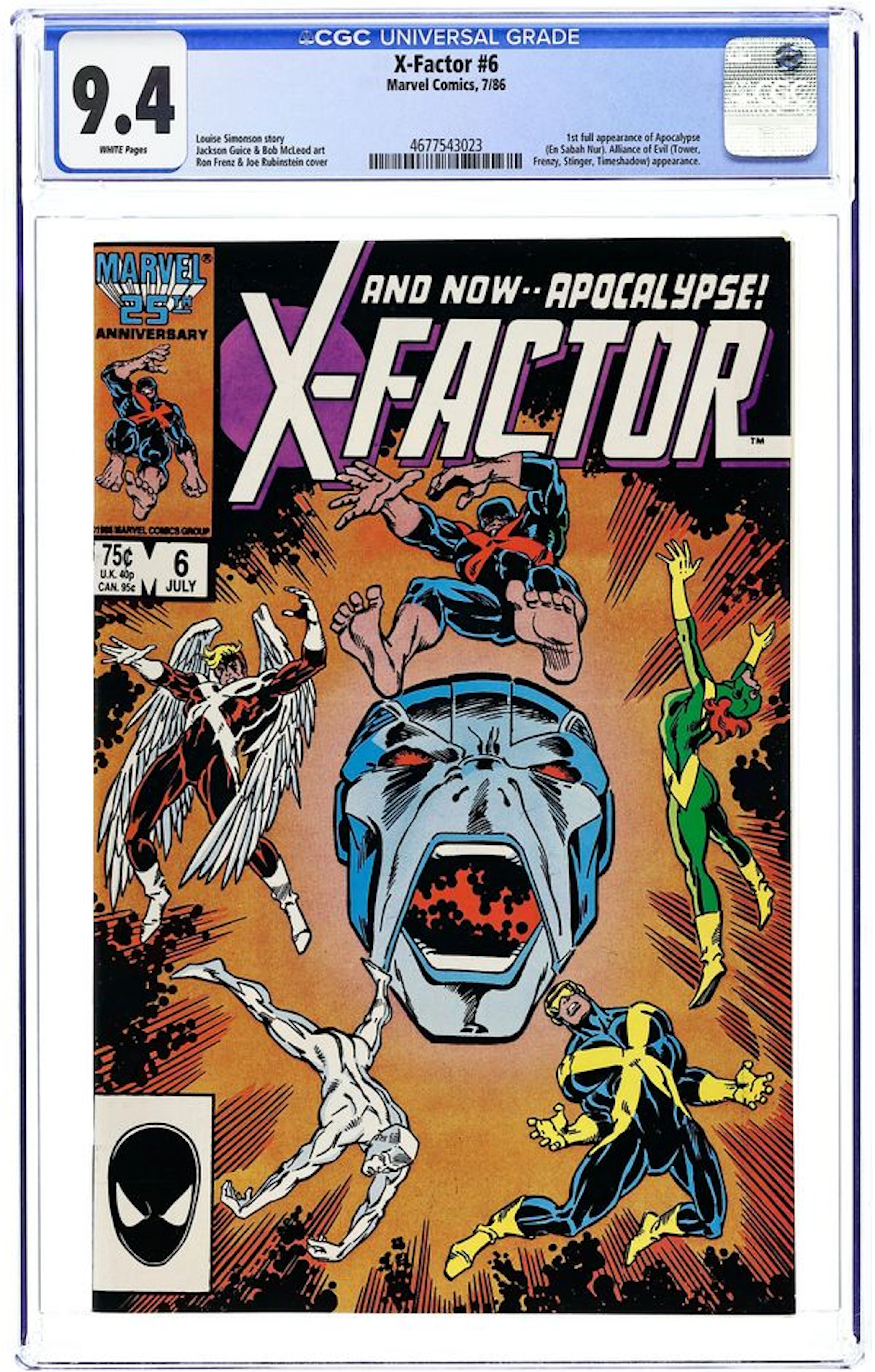 X-Factor (1986 1st Series Marvel) 6D CGC 9.4
