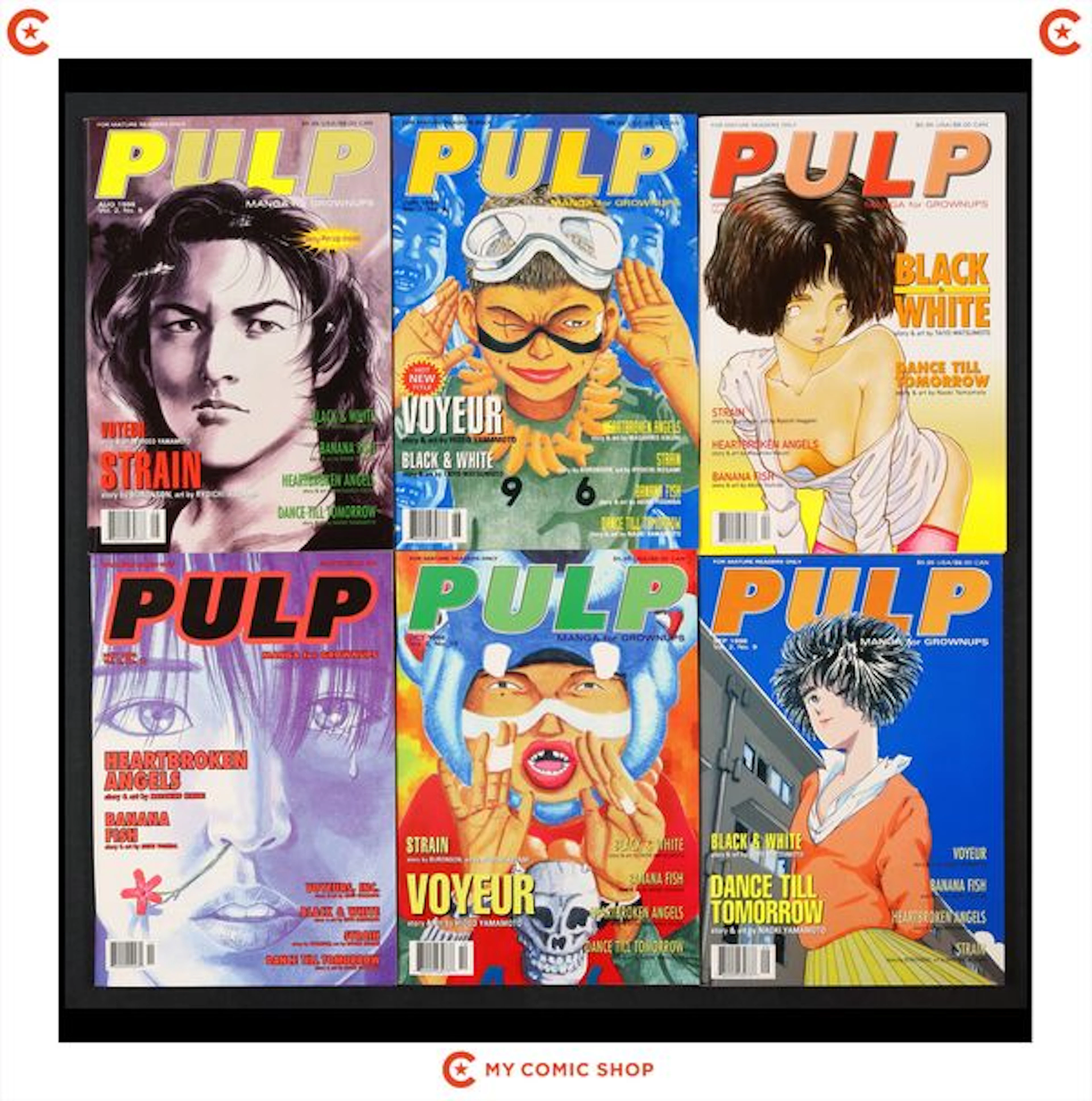 Pulp Manga Magazine Lot of 6
