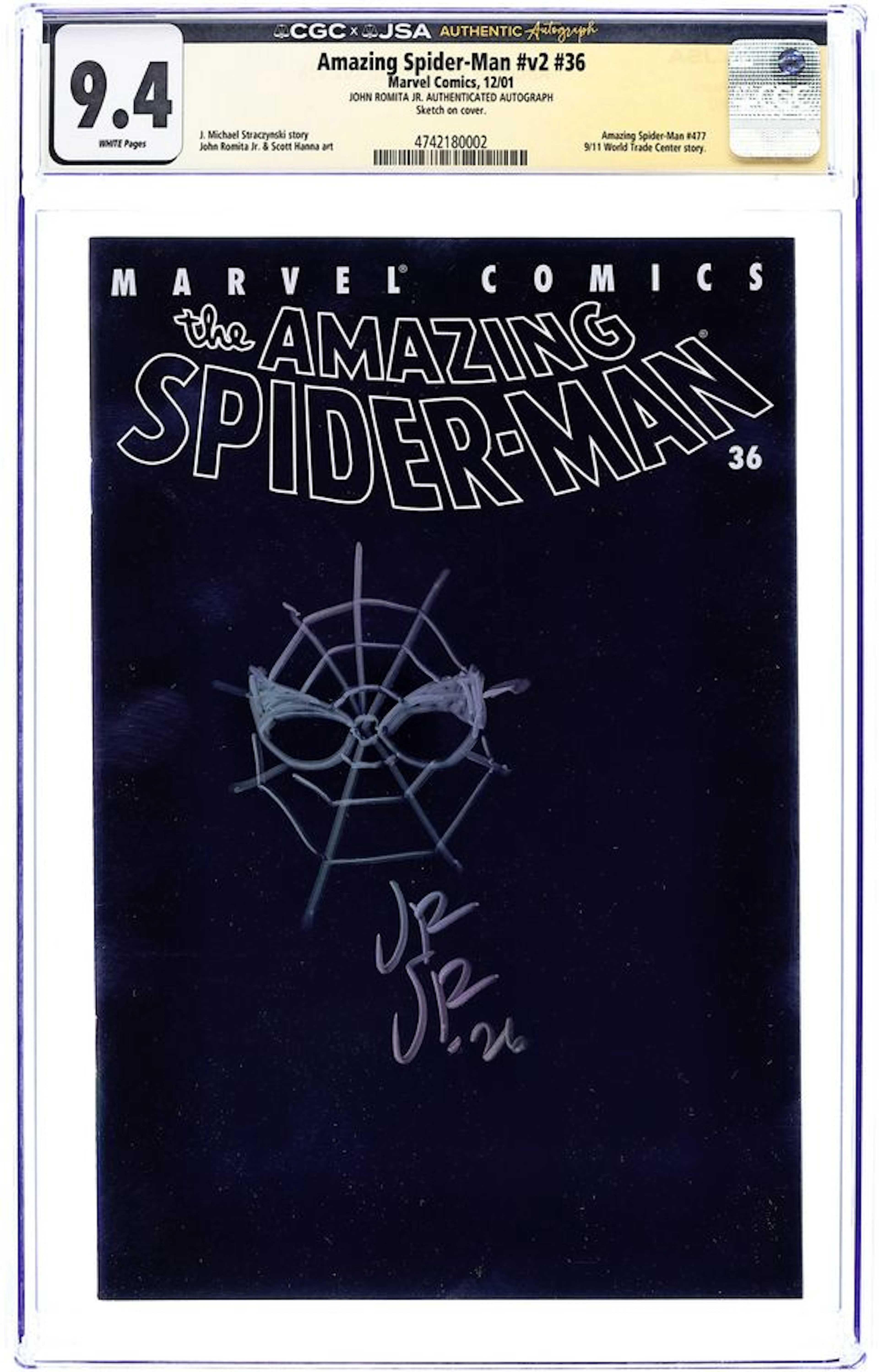 Amazing Spider-Man (1998 2nd Series) 36D CGC 9.4 JSA Romita Jr