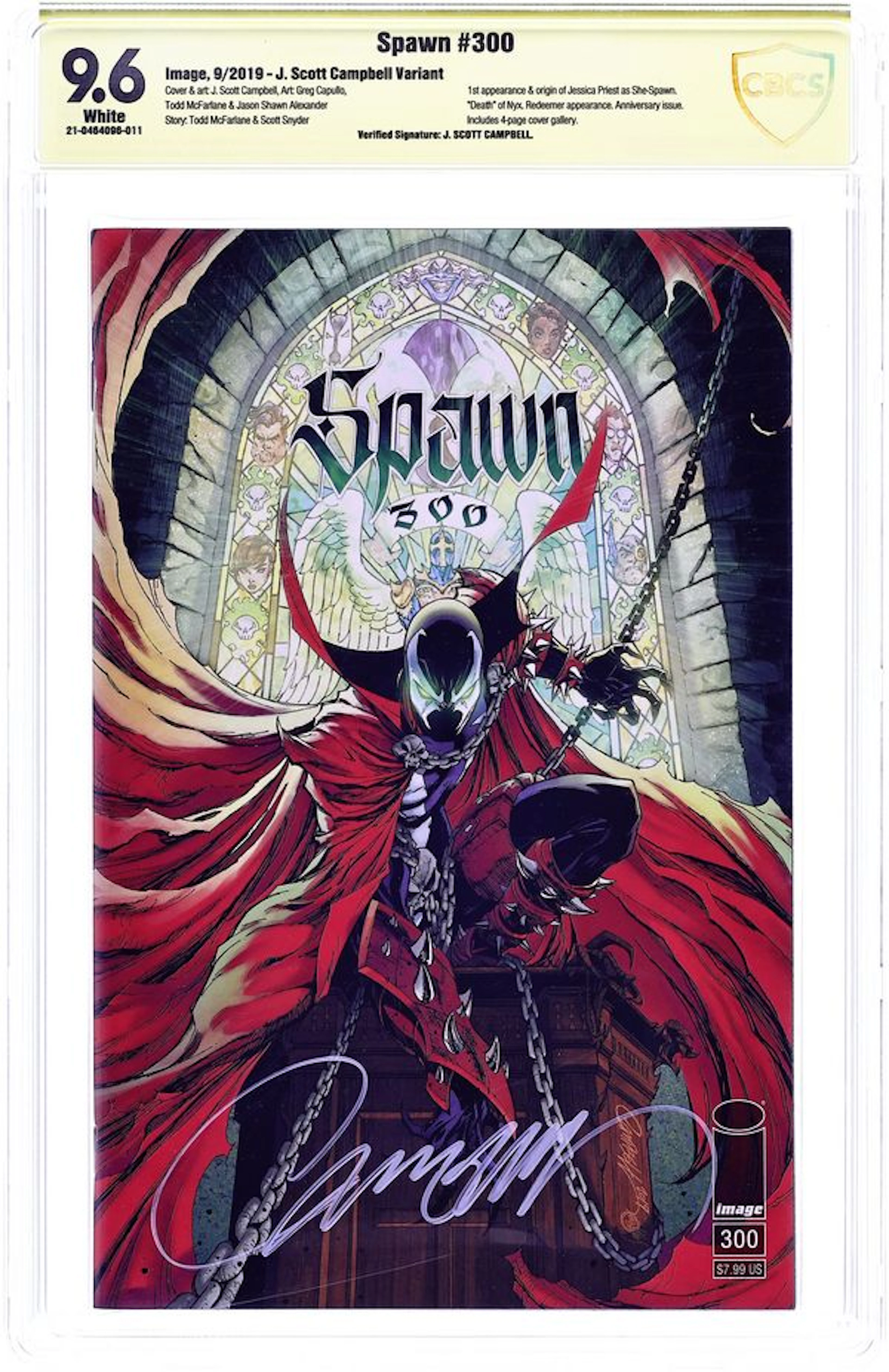 Spawn (1992 Image) 300G CBCS 9.6 Verified Sig Campbell