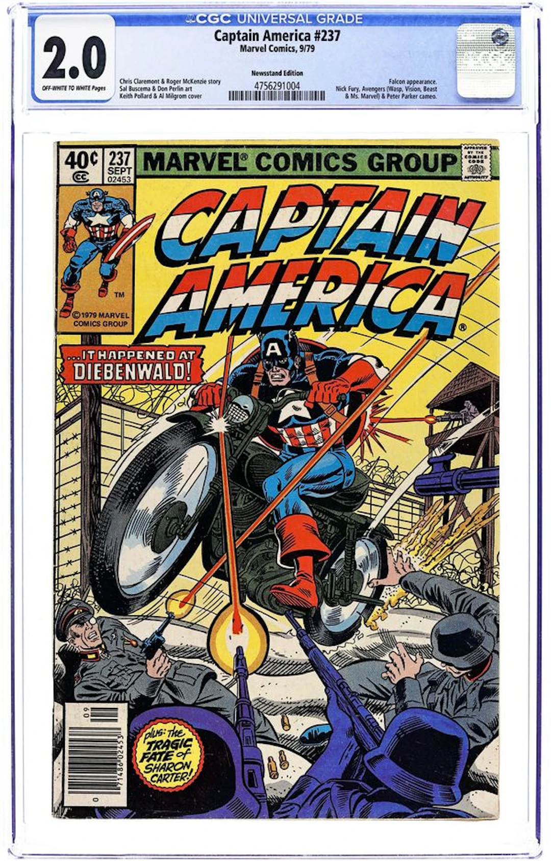 Captain America (1968 1st Series) 237N CGC 2.0