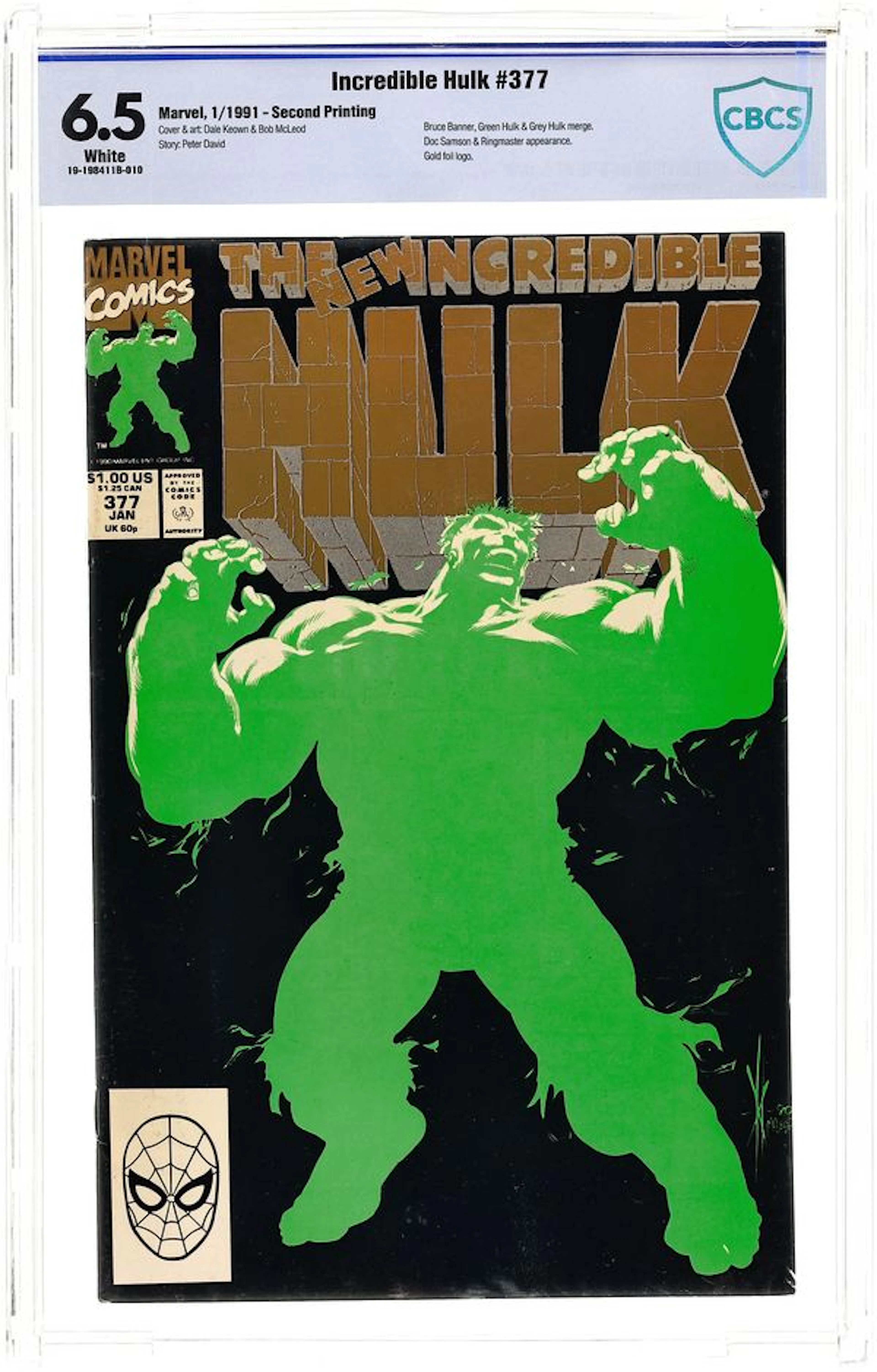 Incredible Hulk (1962 Marvel 1st Series) 377B CBCS 6.5
