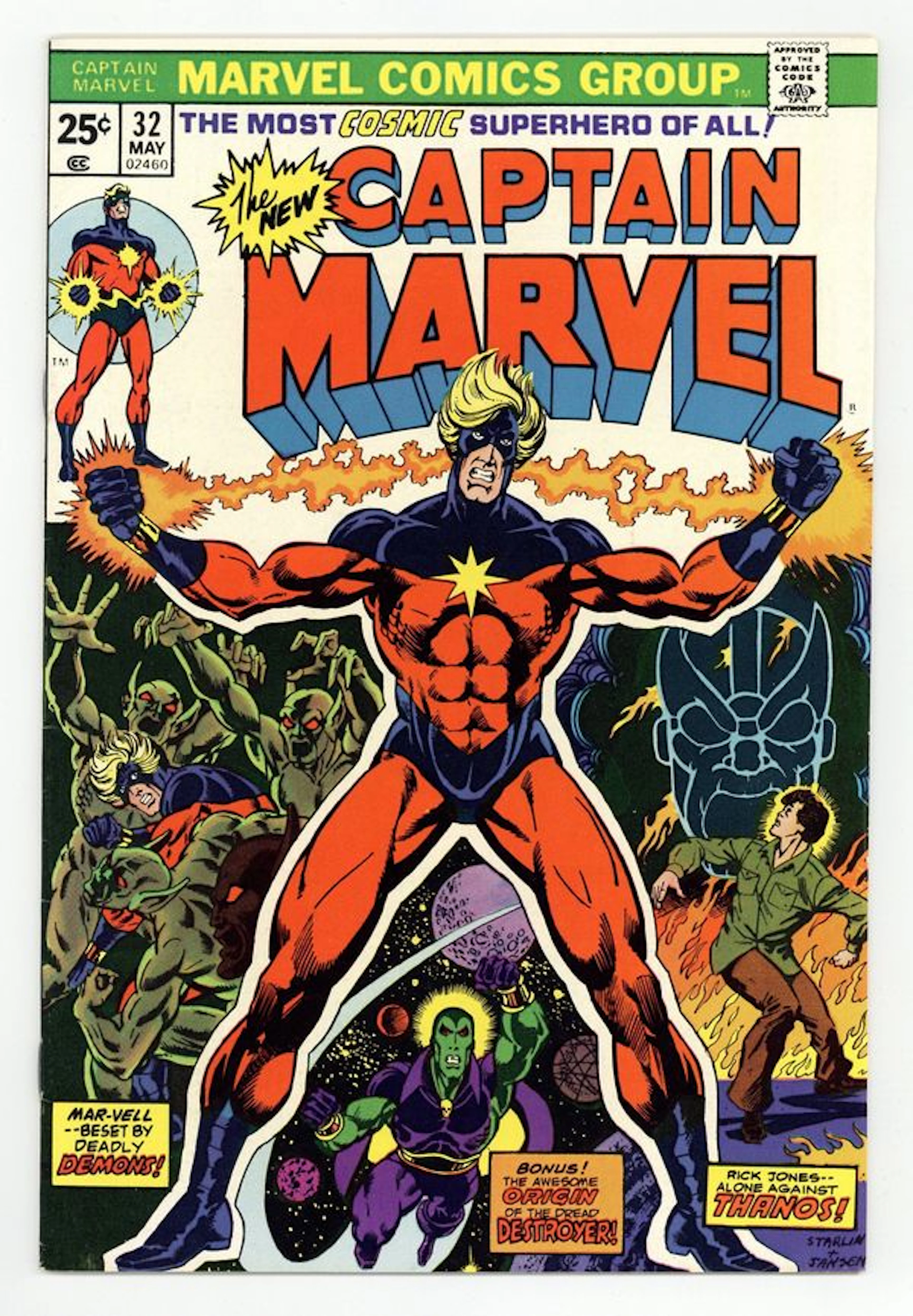 Captain Marvel (1968 1st Series Marvel) 32 FN+ 6.5