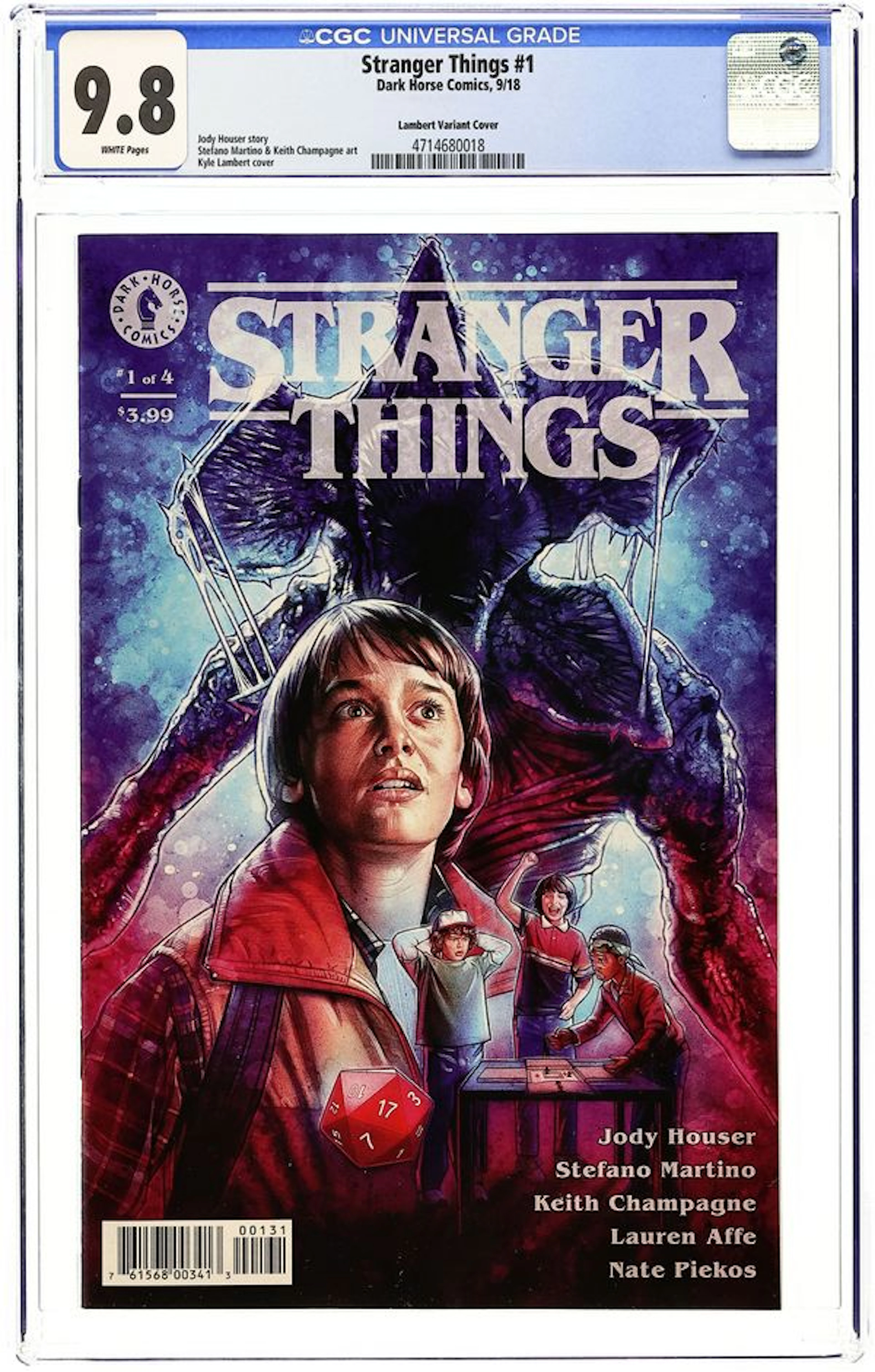 Stranger Things (2018 Dark Horse) 1C CGC 9.8