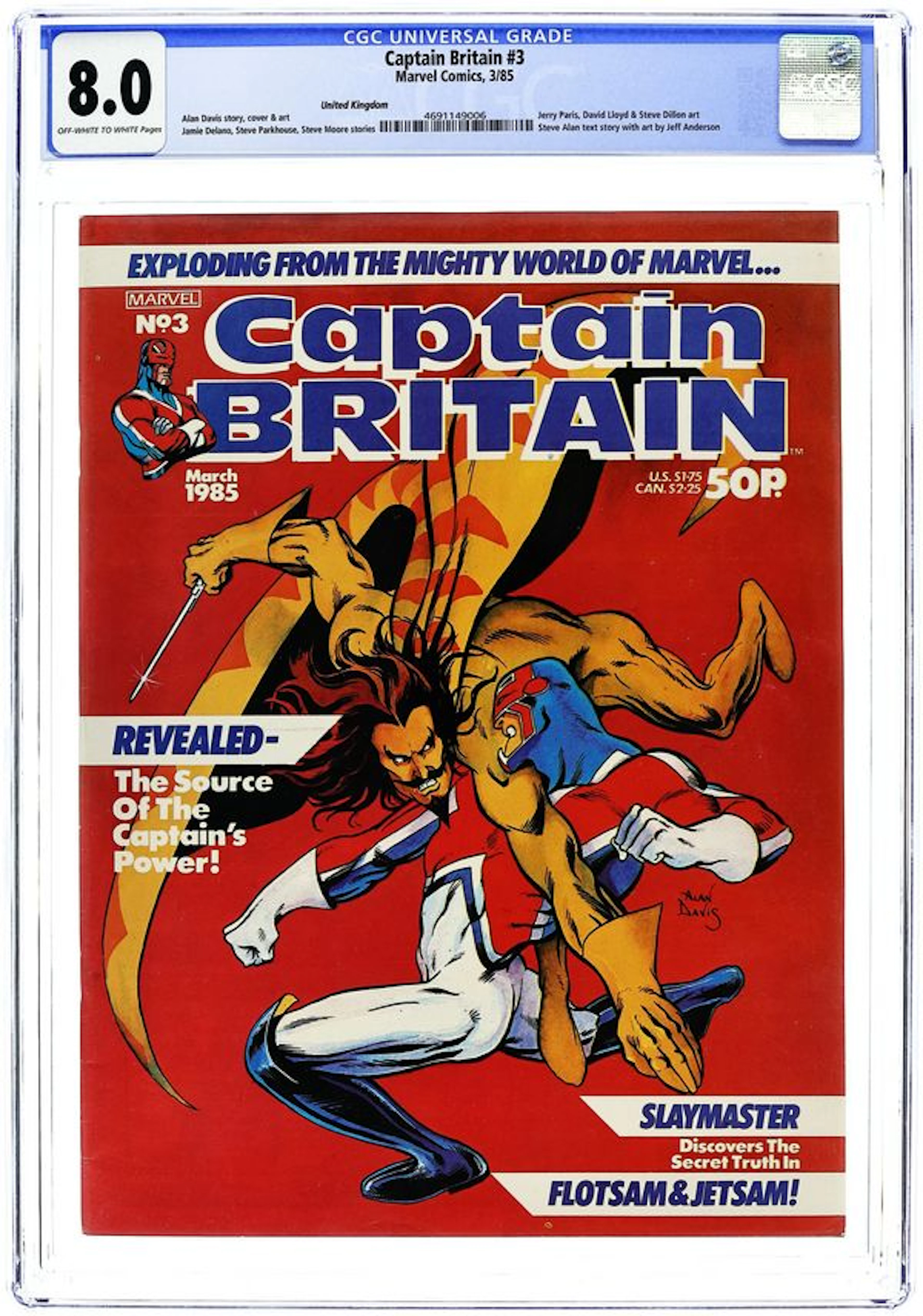 Captain Britain (UK 1985-1986 Marvel 2nd Series) 3 CGC 8.0