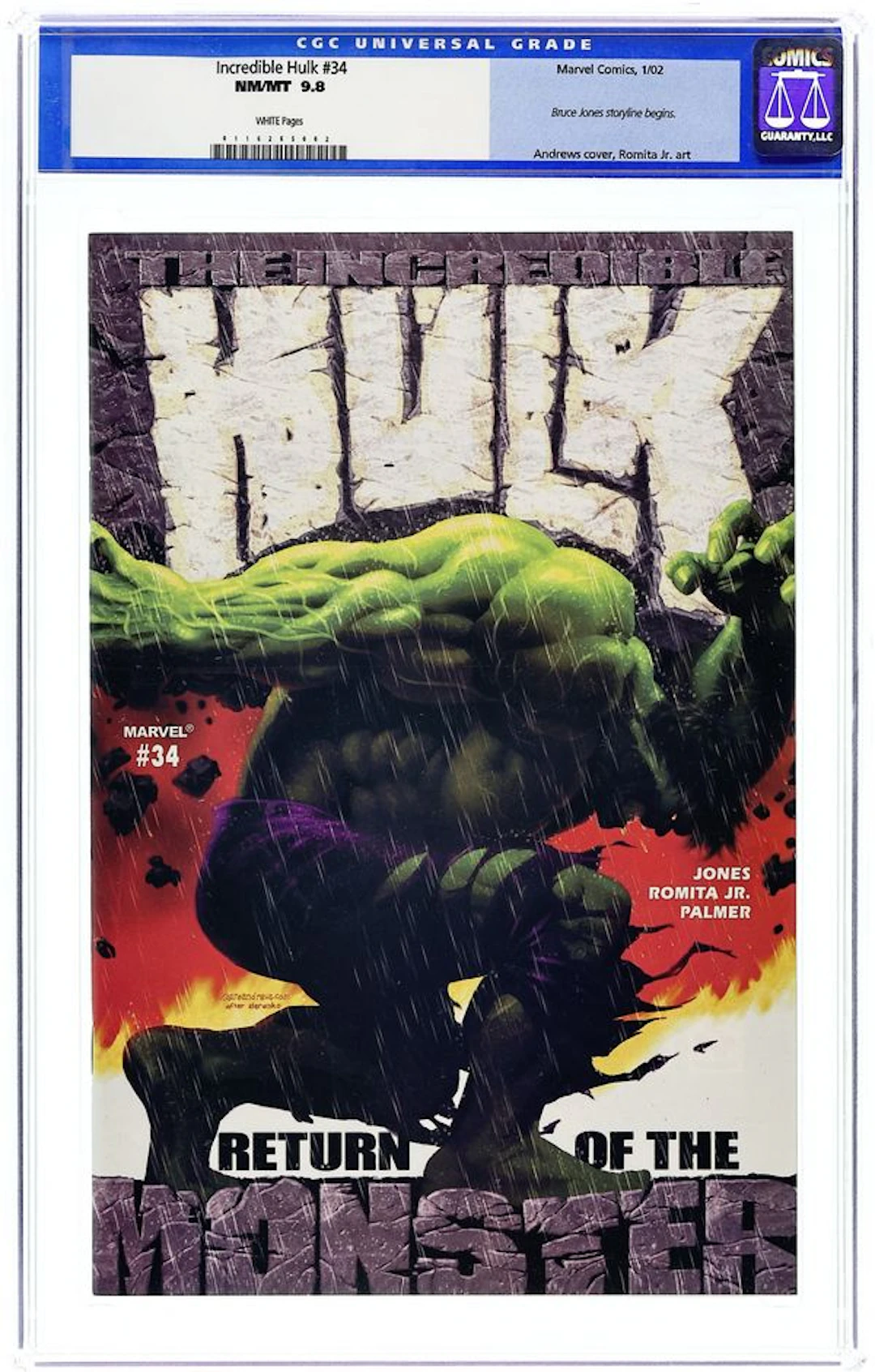 Incredible Hulk (1999 Marvel 2nd Series) 34D CGC 9.8