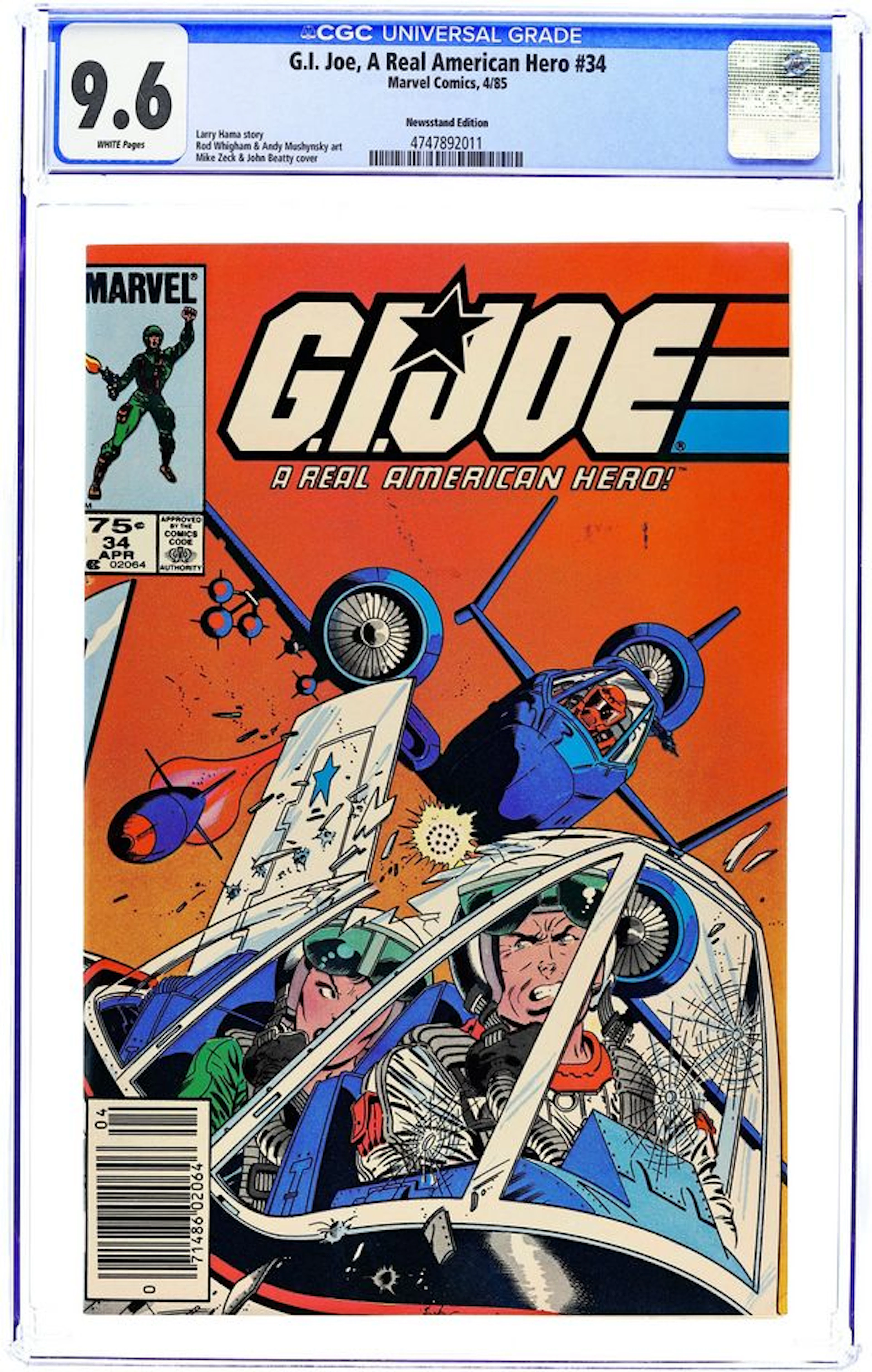 GI Joe A Real American Hero (1982 Marvel) 34N CGC 9.6