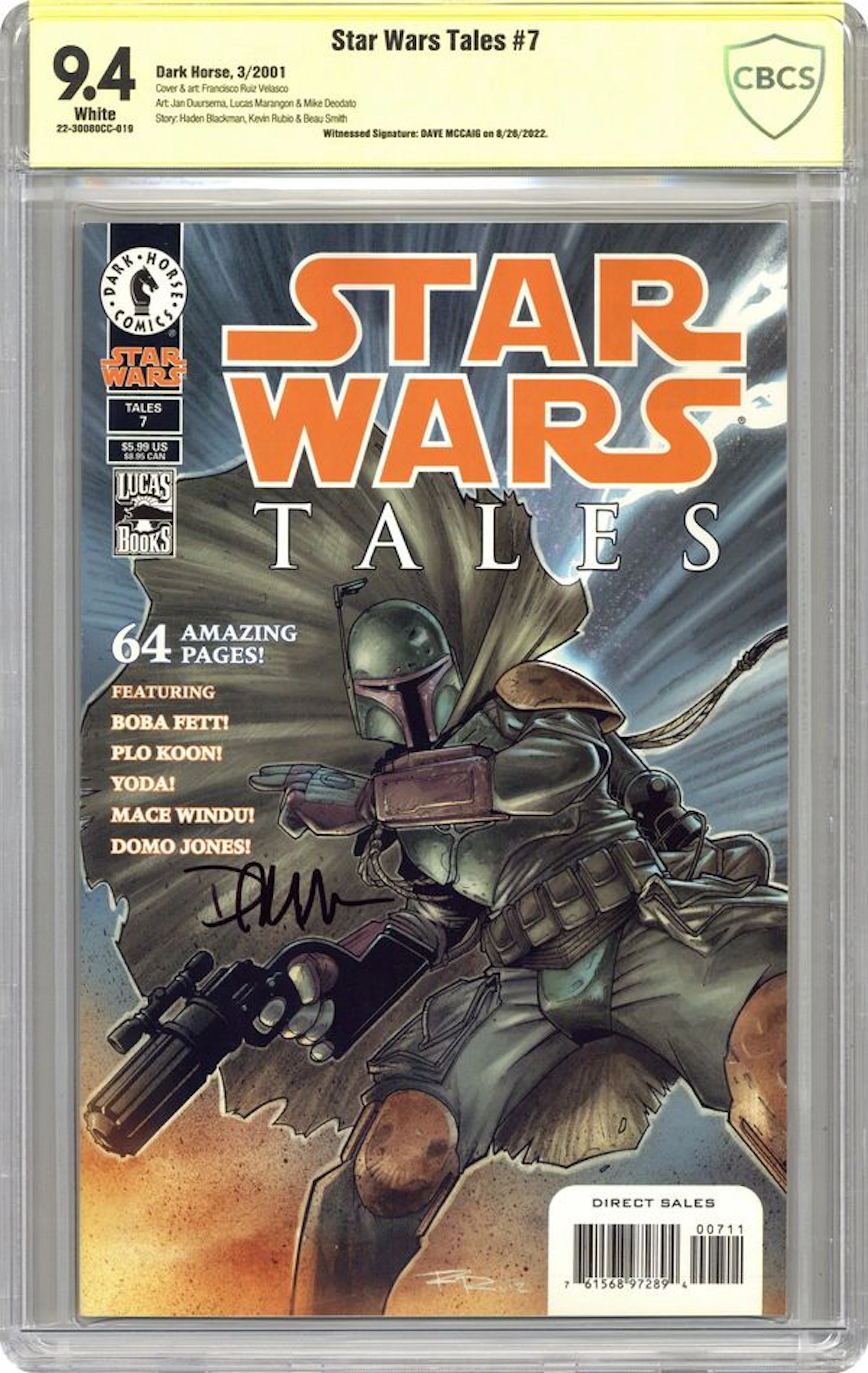Star Wars Tales (1999) 7A CBCS 9.4 Witnessed Sig McCaig