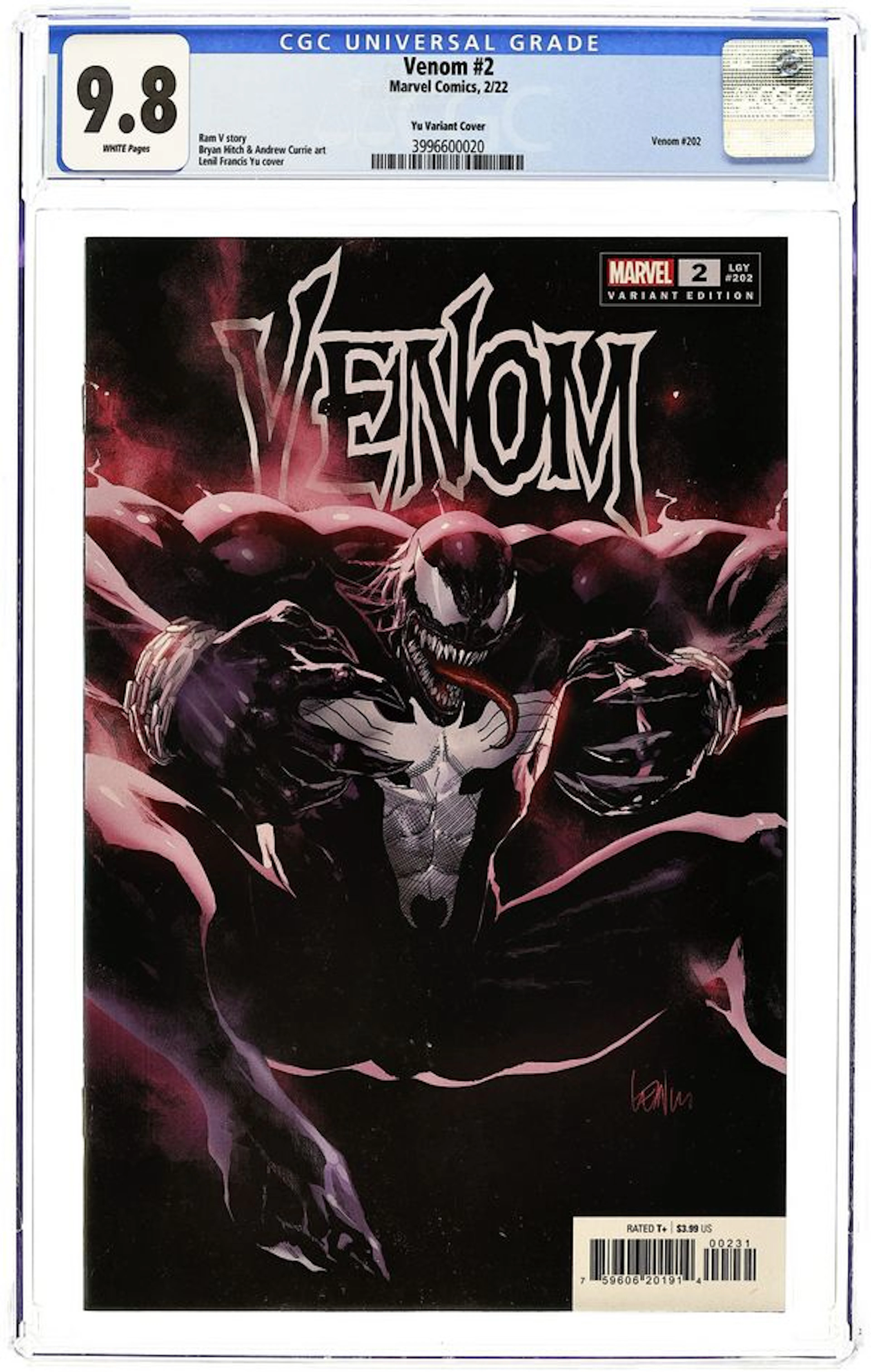 Venom (2021 Marvel) 2C CGC 9.8