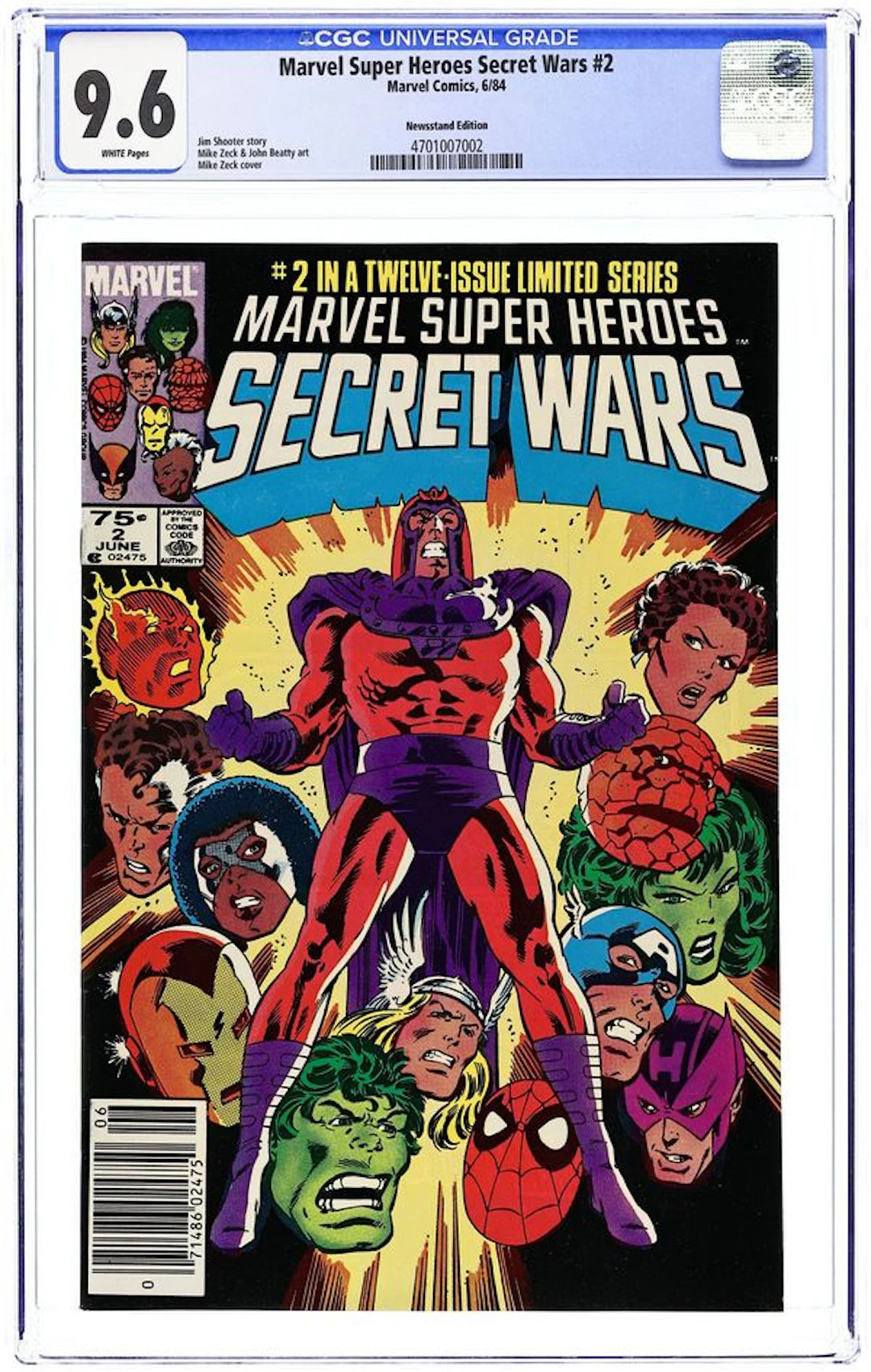 Marvel Super Heroes Secret Wars (1984) 2N CGC 9.6