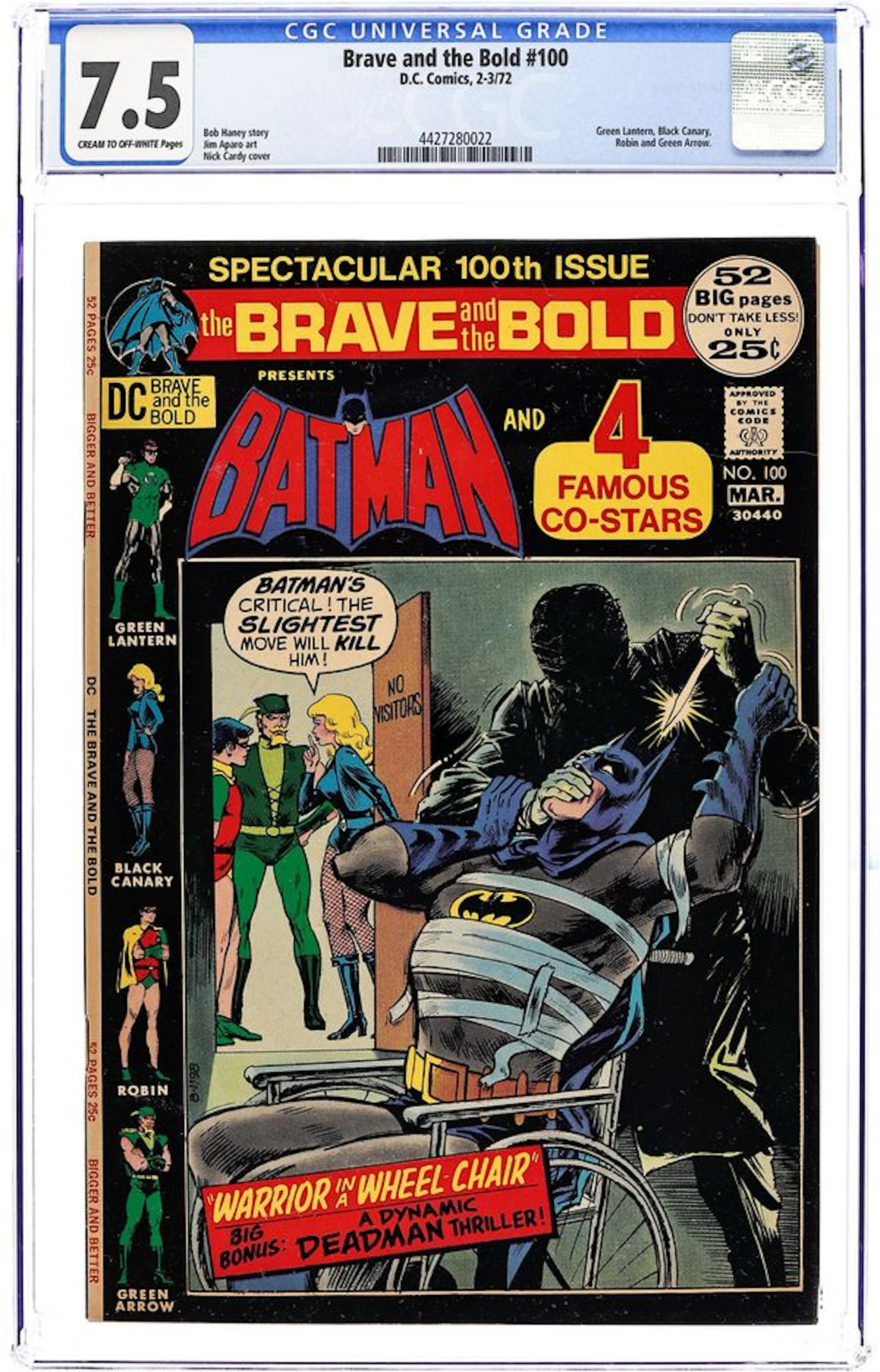 Brave and the Bold (1955 1st Series DC) 100 CGC 7.5