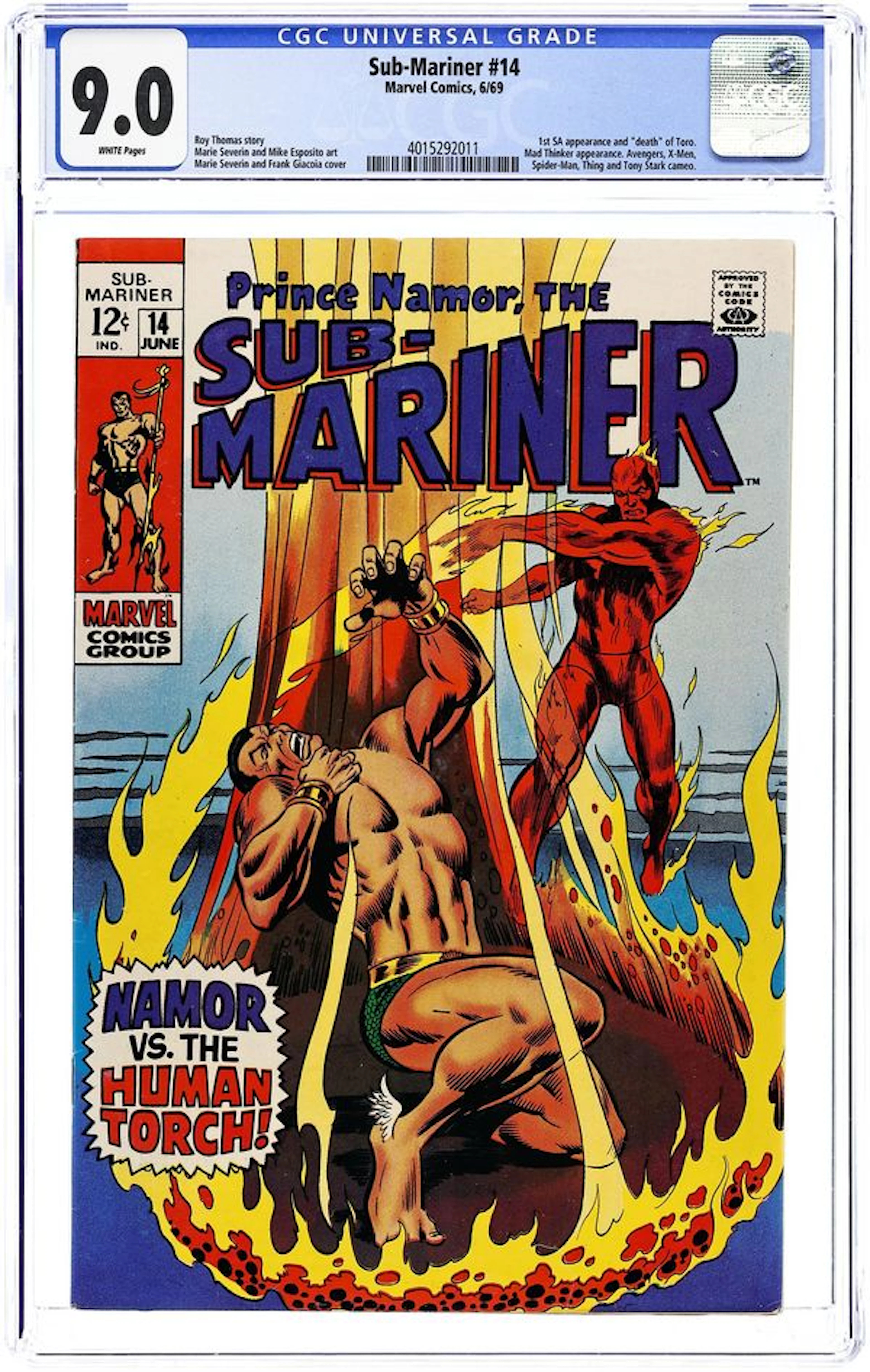 Sub-Mariner (1968 1st Series) 14 CGC 9.0