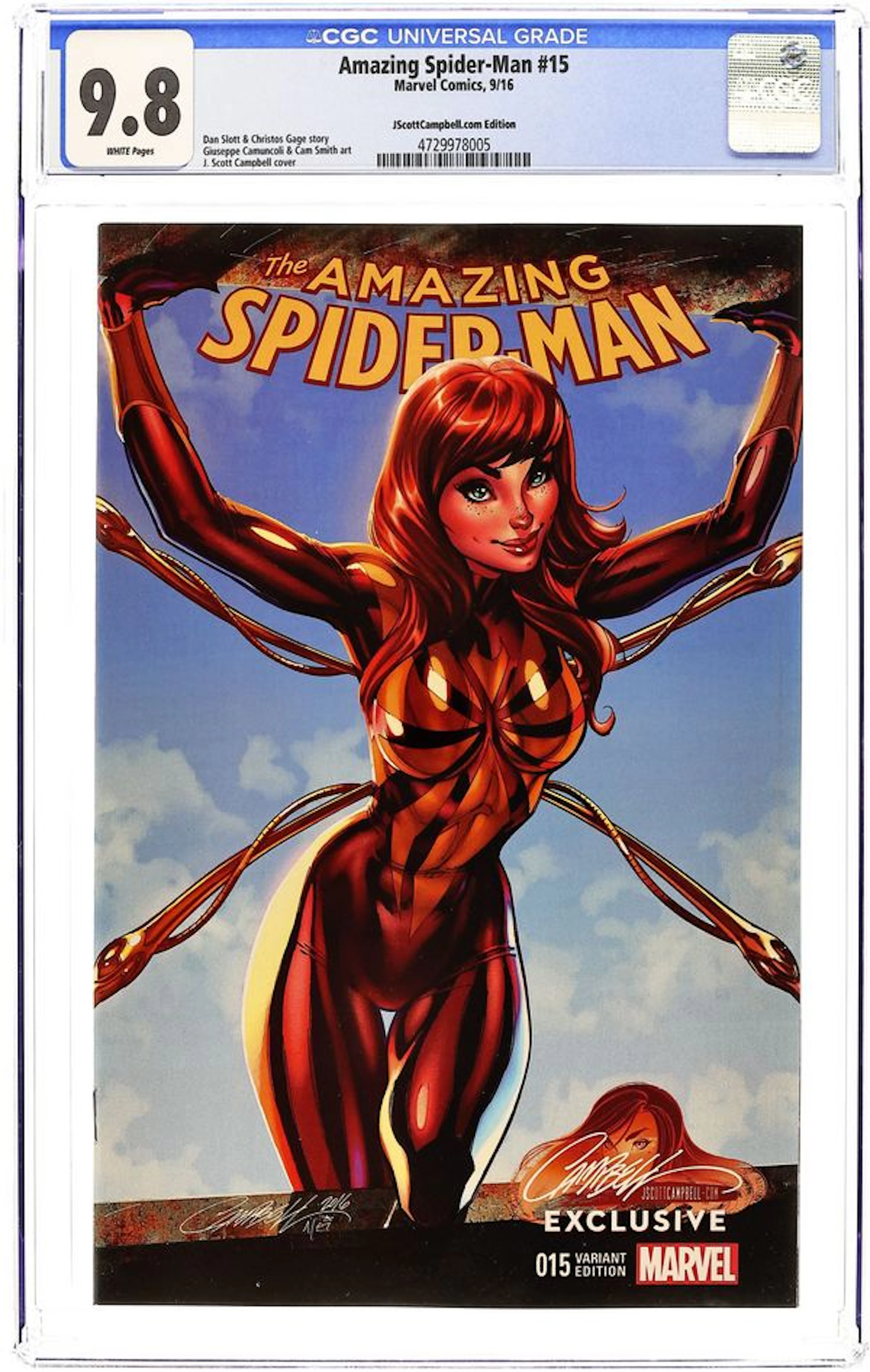 Amazing Spider-Man (2015 4th Series) 15CAMPBELL.A CGC 9.8