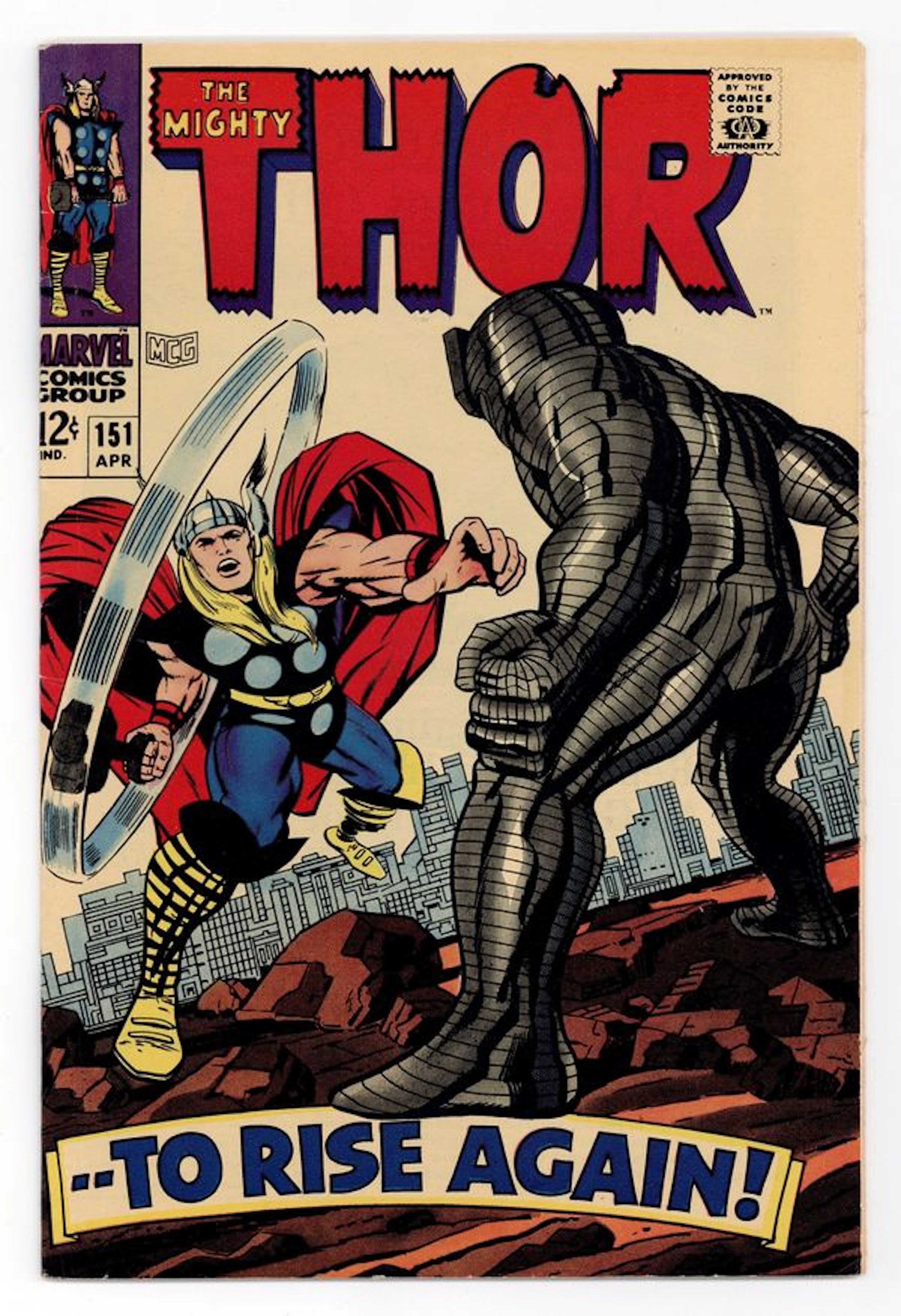 Thor (1962 Marvel 1st Series Journey Into Mystery) 151 VG+ 4.5