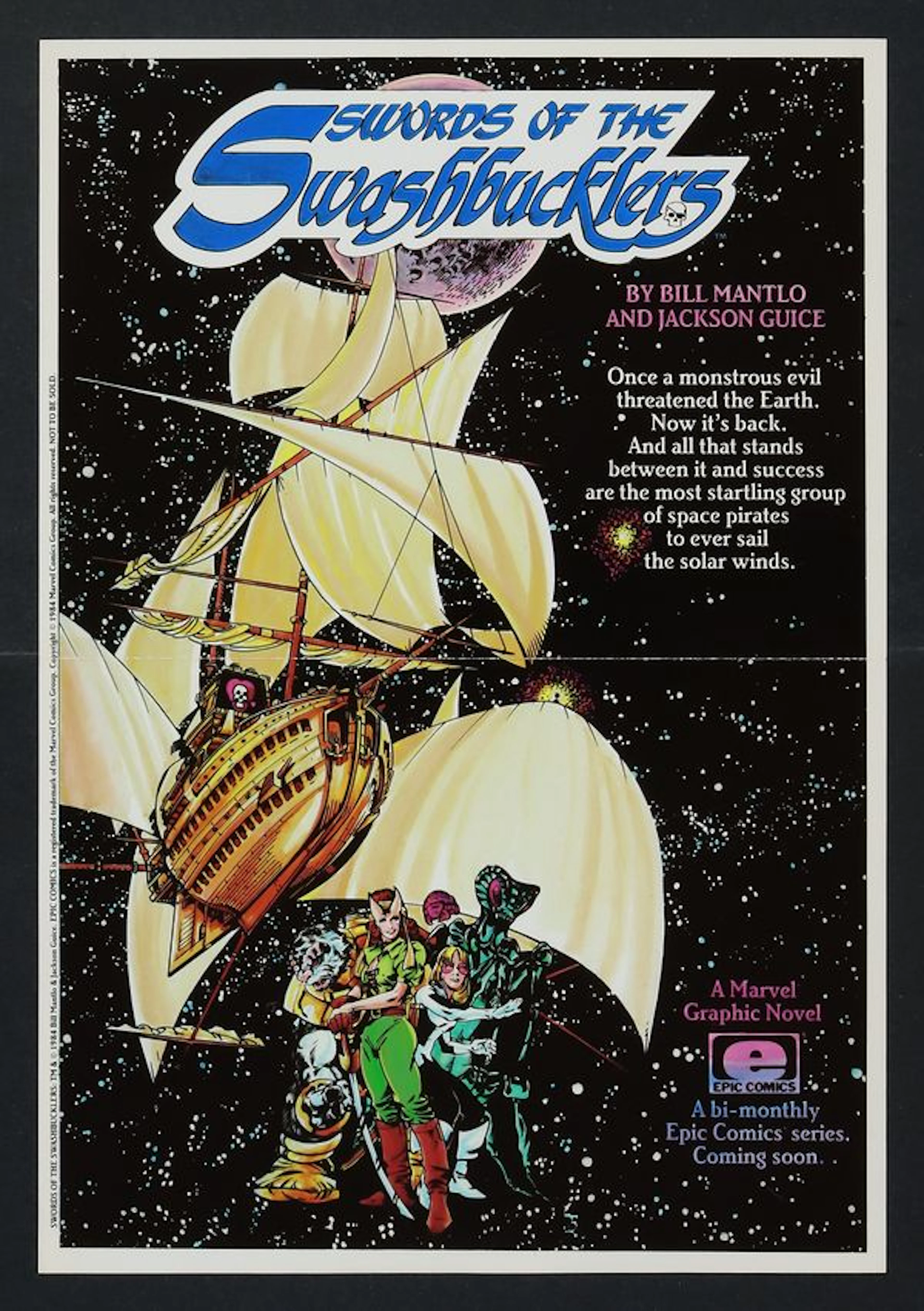 Swords of the Swashbucklers (1985 Marvel/Epic) Promotional Poster