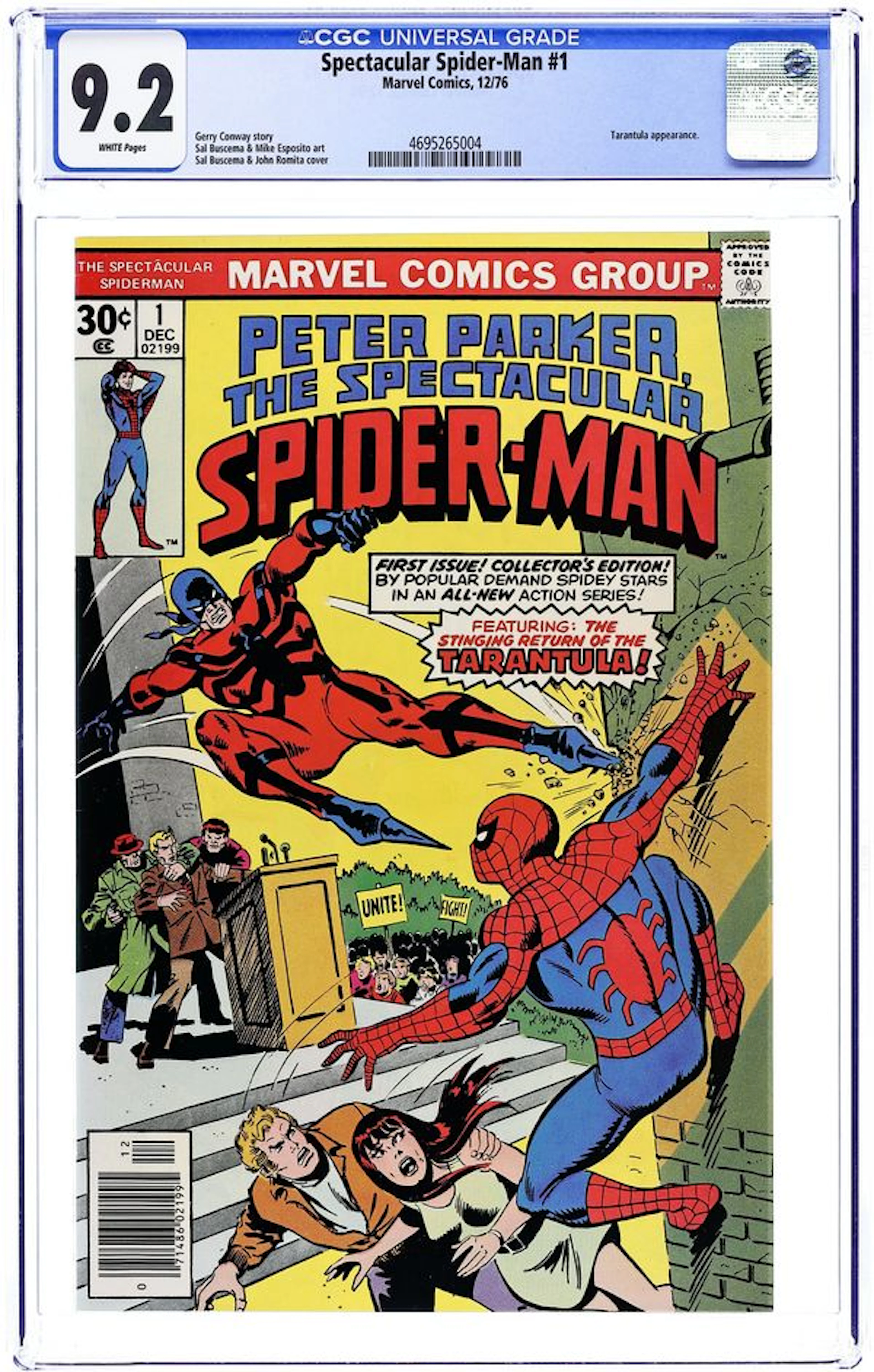 Spectacular Spider-Man (1976 1st Series) 1 CGC 9.2
