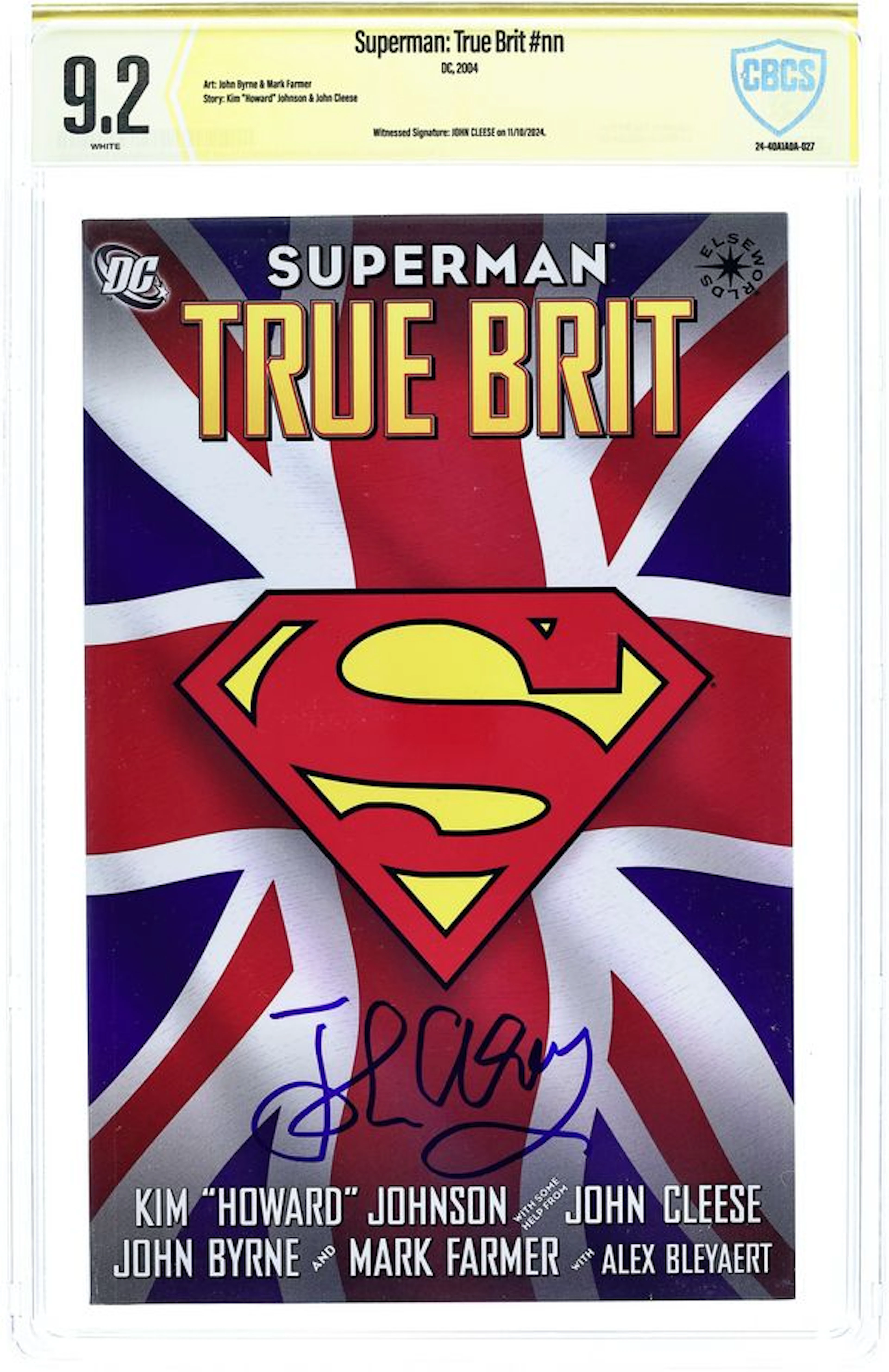Superman True Brit GN (2005 DC) 1-1ST CBCS 9.2 Witnessed Sig Cleese
