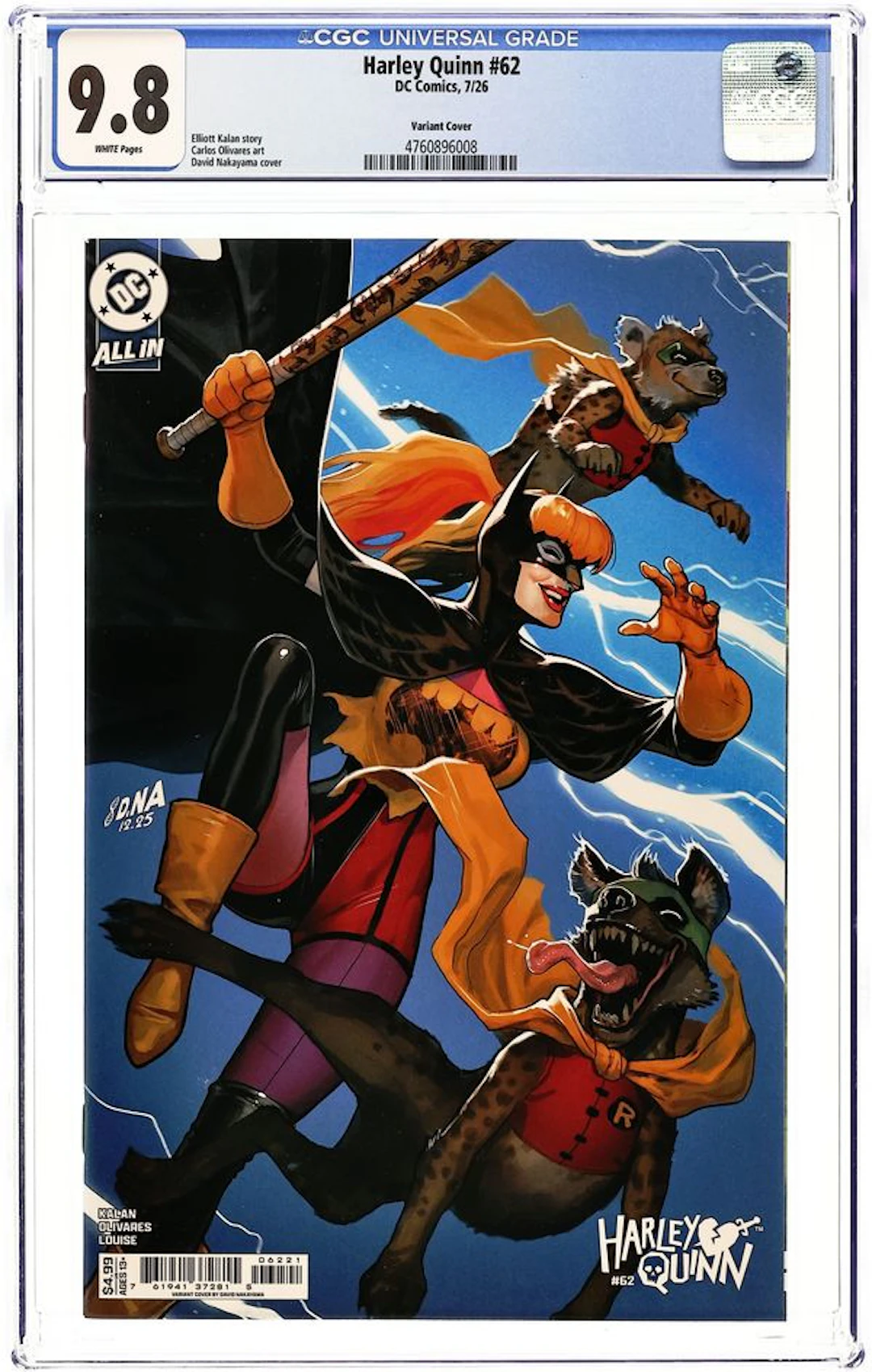 Harley Quinn (2021 DC) 62B CGC 9.8