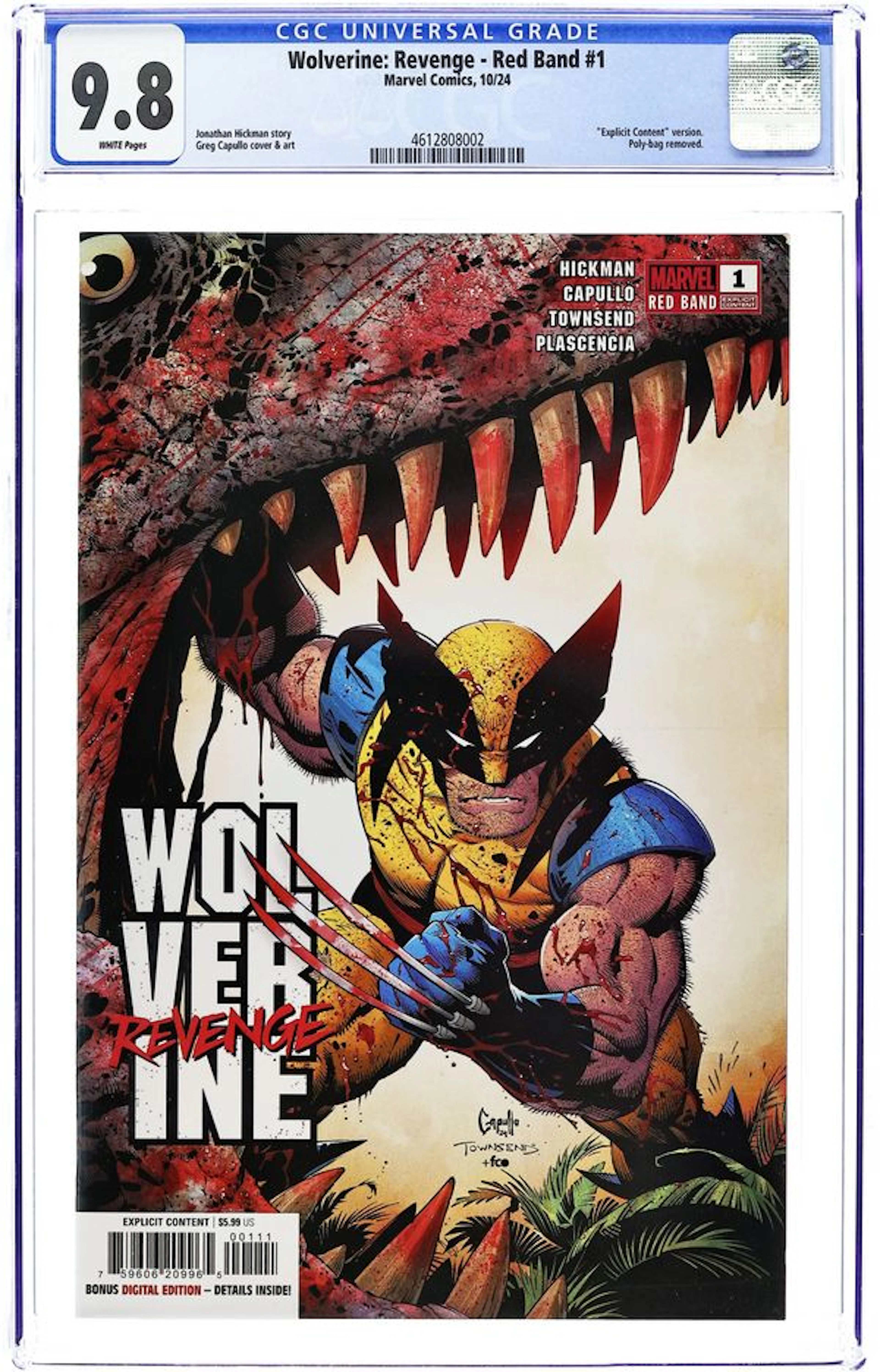 Wolverine Revenge (2024 Marvel) 1.RB.A CGC 9.8