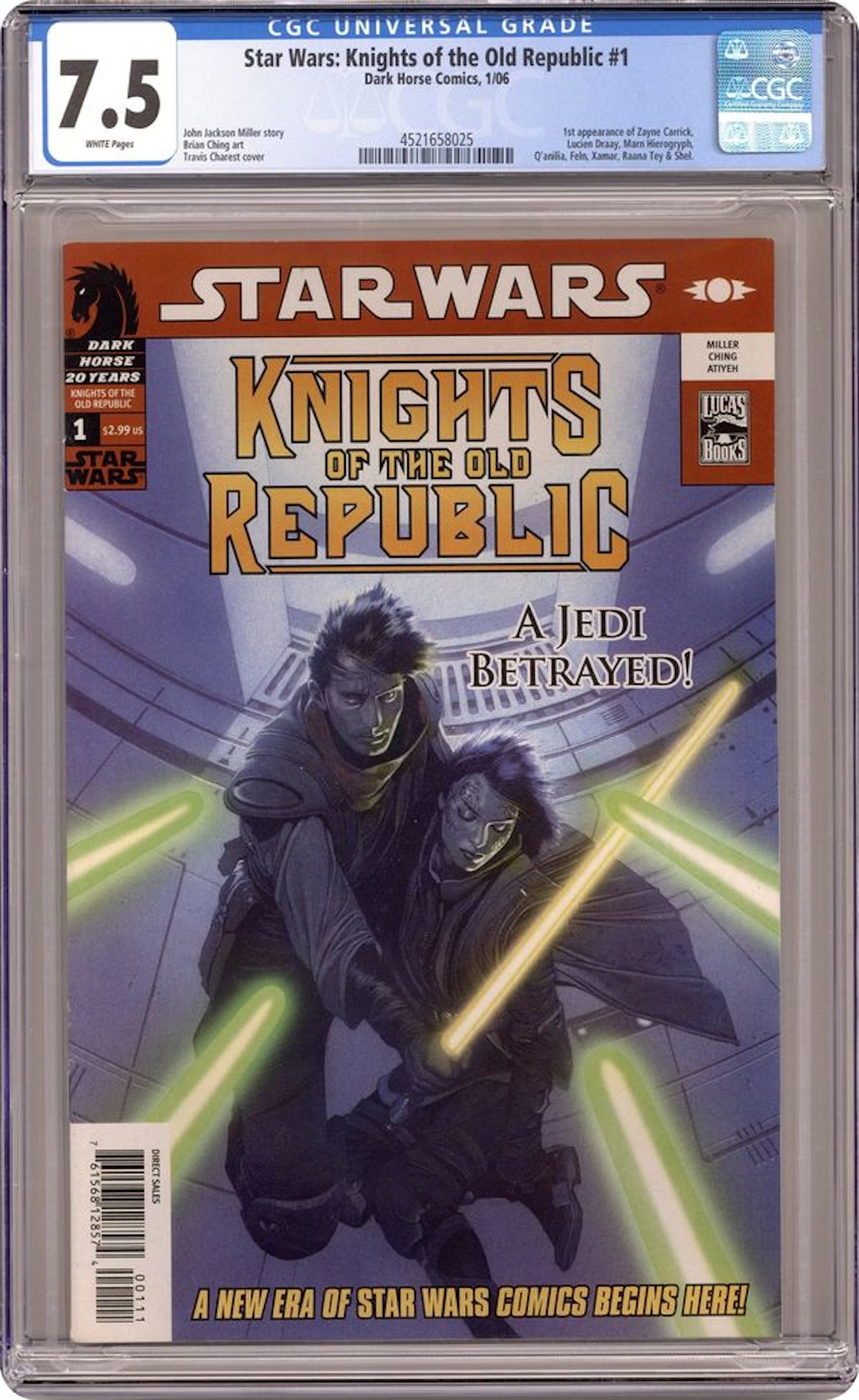 Star Wars Knights of the Old Republic (2006) 1 CGC 7.5