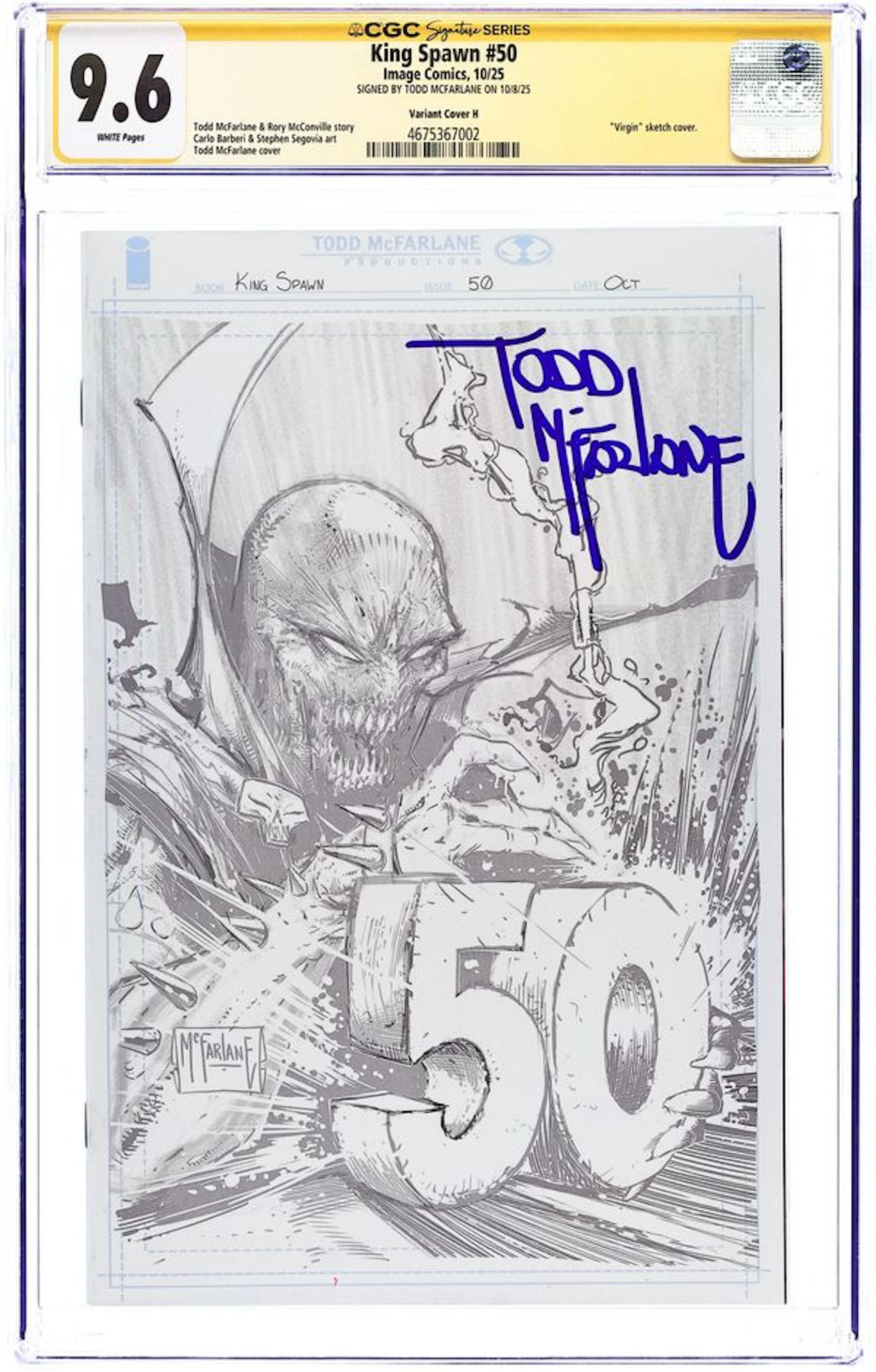 King Spawn (2021 Image) 50H CGC 9.6 SS McFarlane